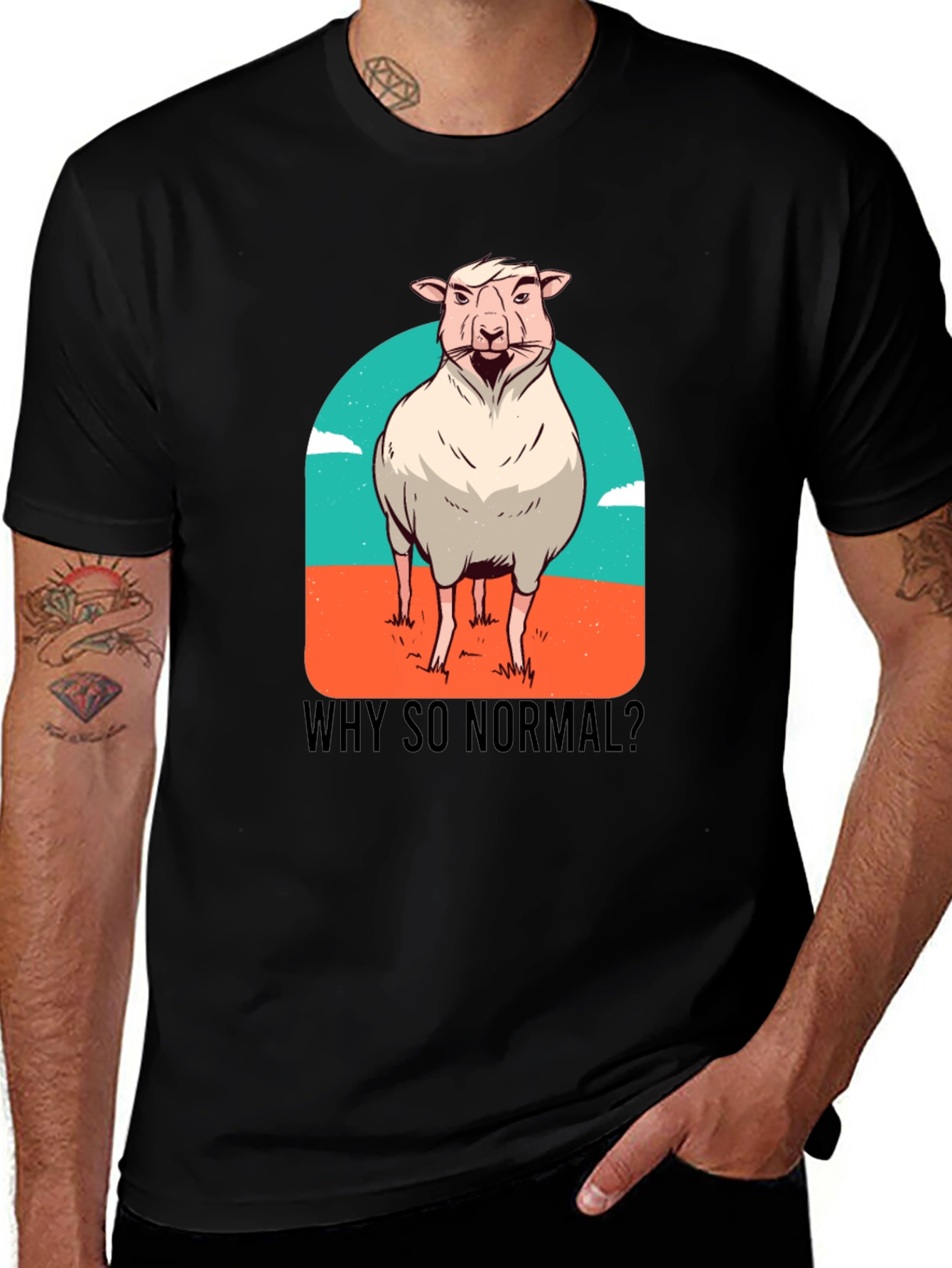Variant 27 of Why So Normal? Sheep Graphic T-Shirt