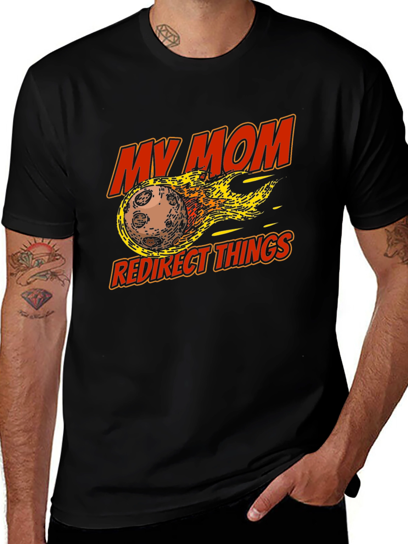 Variant 21 of My Mom Redirect Things Graphic Tee - Black