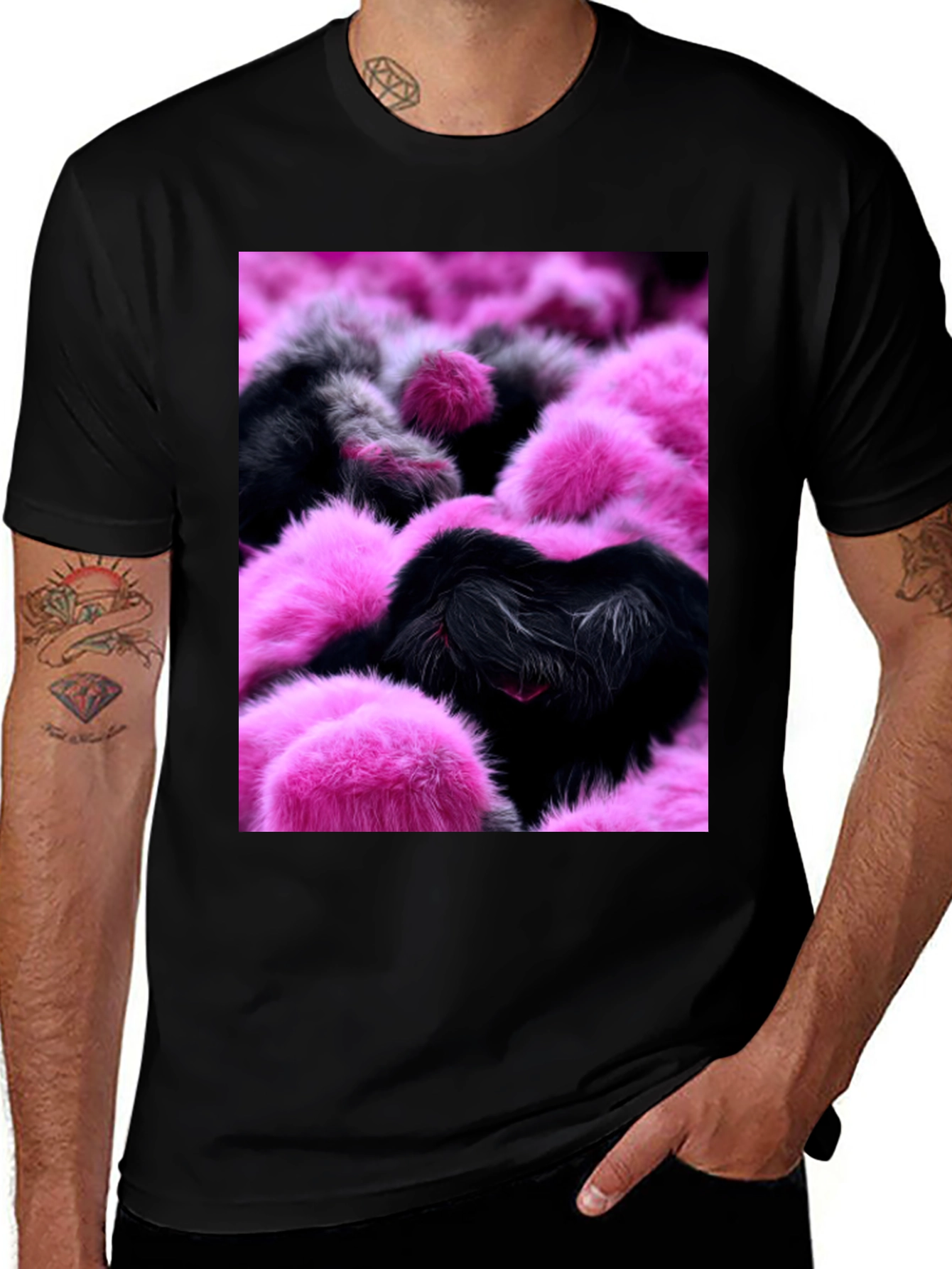 Variant 12 of Fluffy Furry Style Graphic Tee
