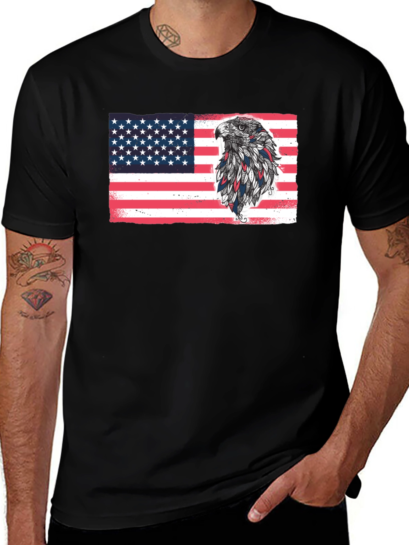 Variant 19 of American Eagle Flag Graphic T-Shirt