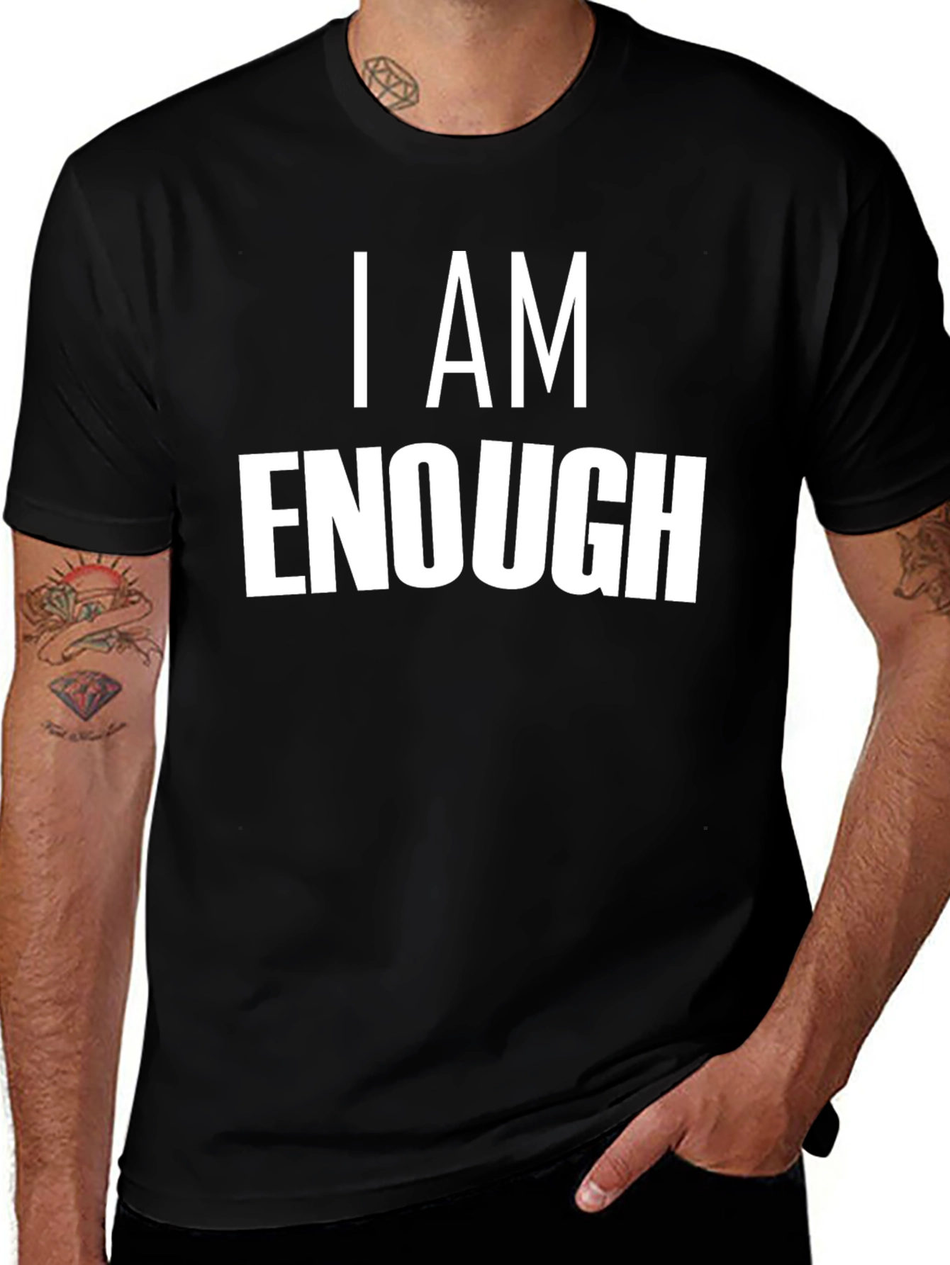 Variant 2 of I AM ENOUGH T-Shirt | Motivational Tee