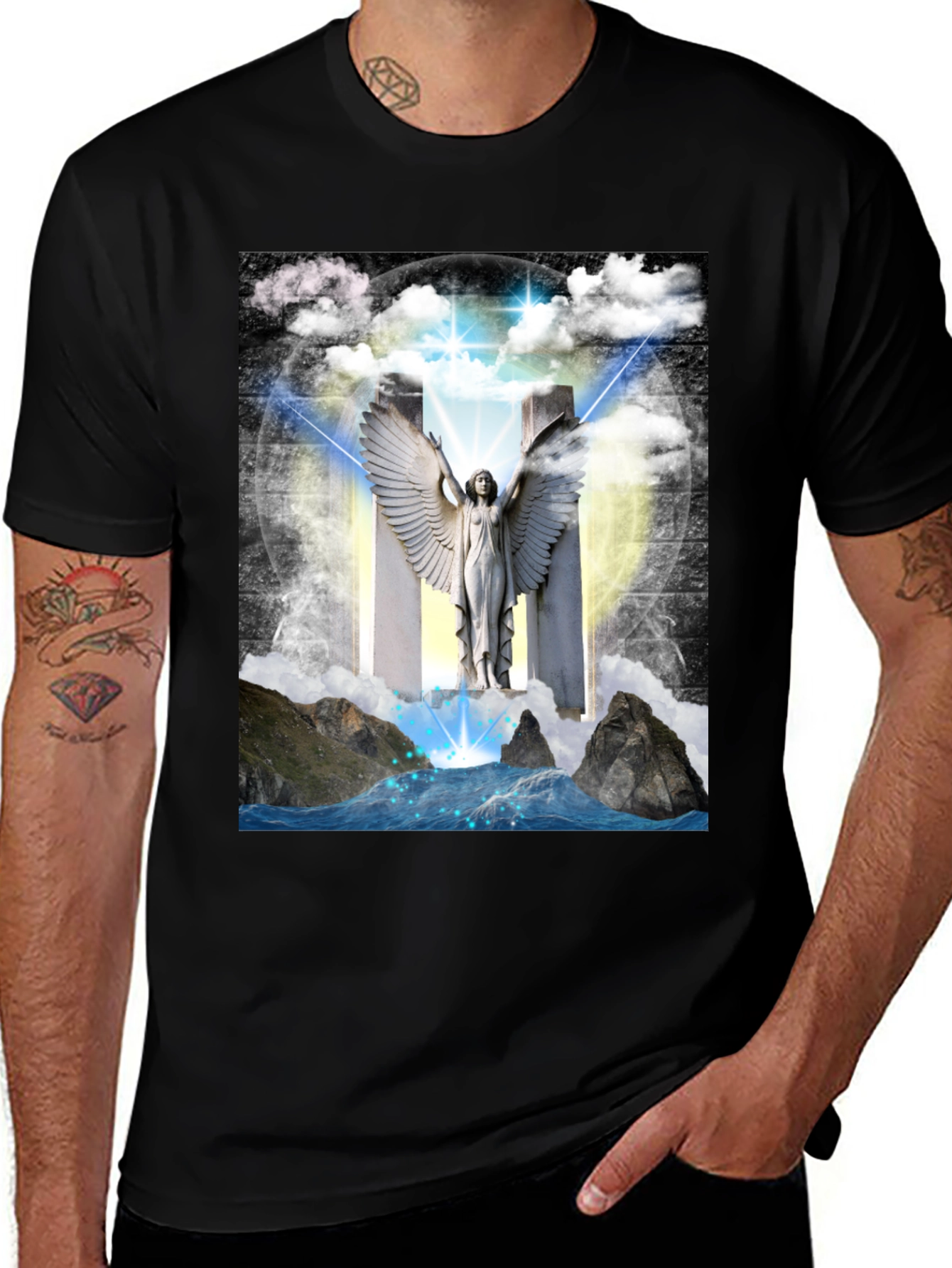 Variant 9 of Angel Wings T-Shirt - Spiritual Design