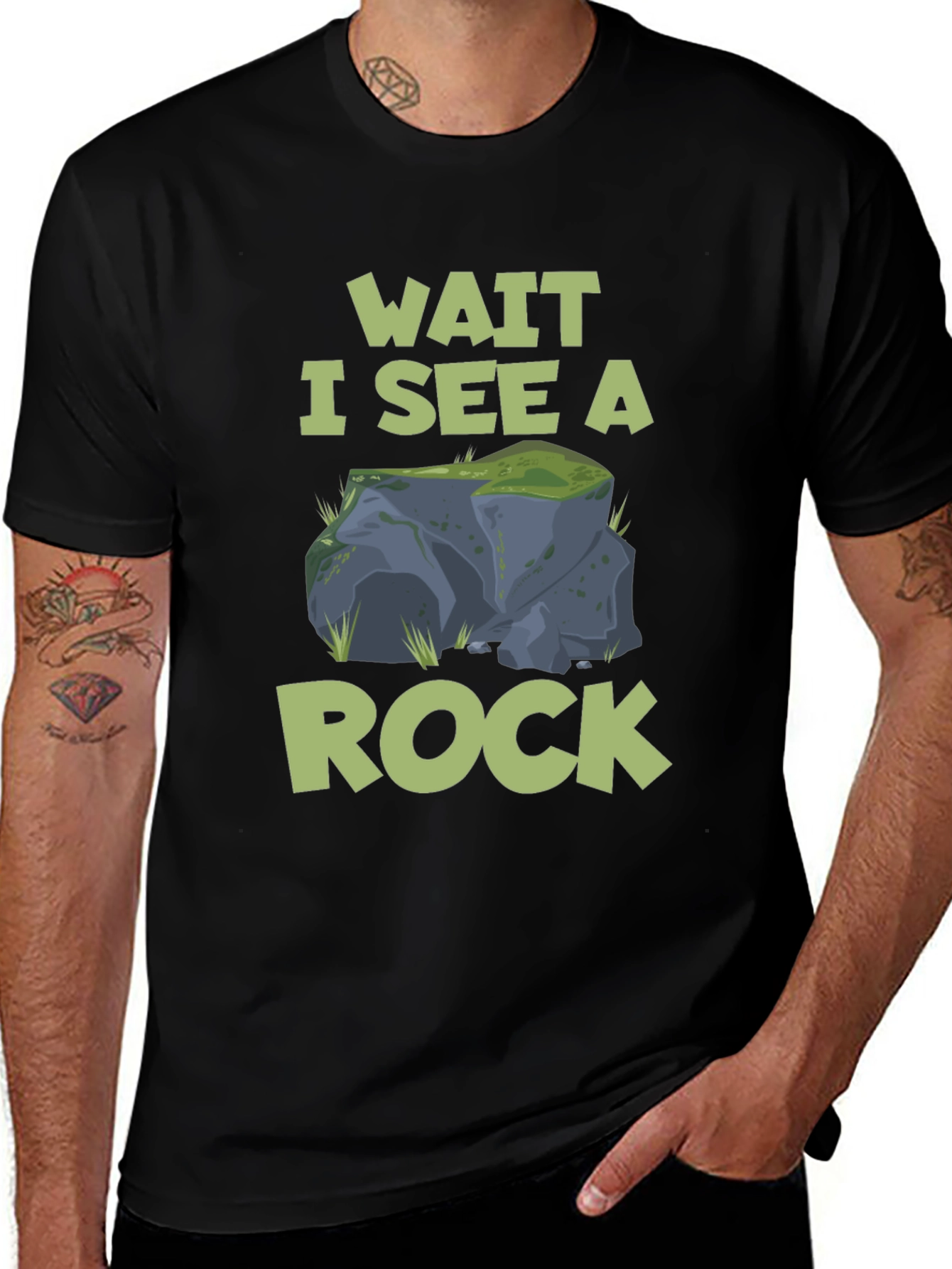 Variant 2 of Wait I See A Rock T-Shirt Funny Geologist Tee