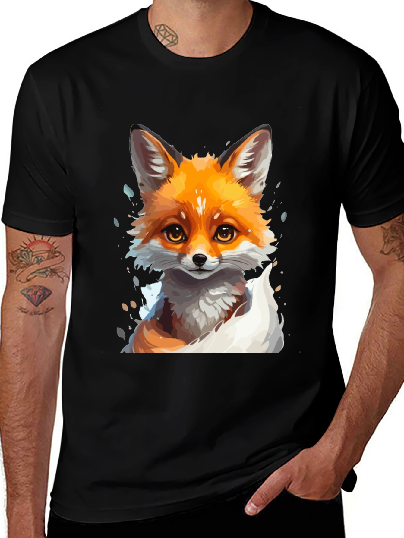 Variant 10 of Fox Graphic Tee - Men's Black T-Shirt