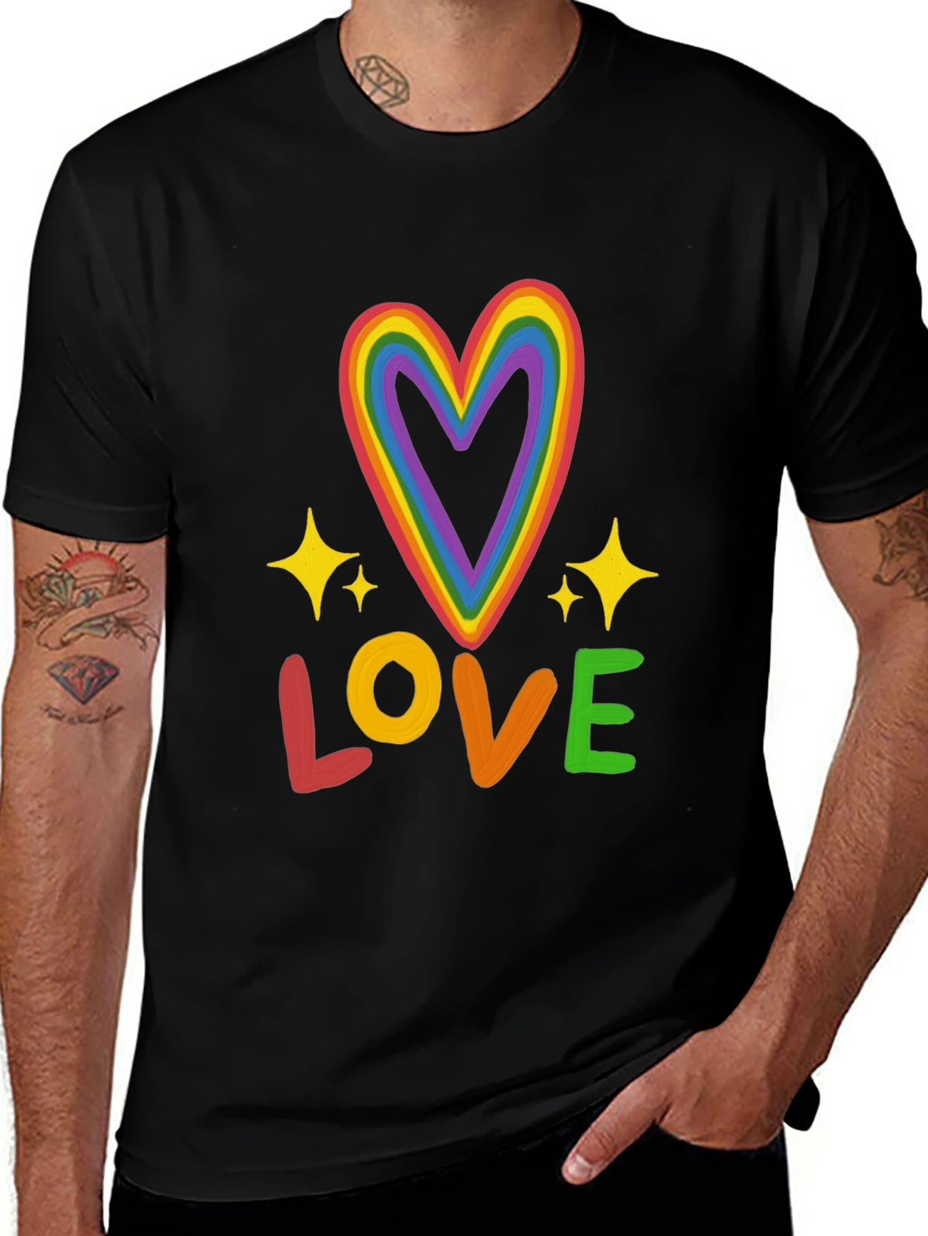 Variant 21 of Pride Rainbow Heart Love T-Shirt