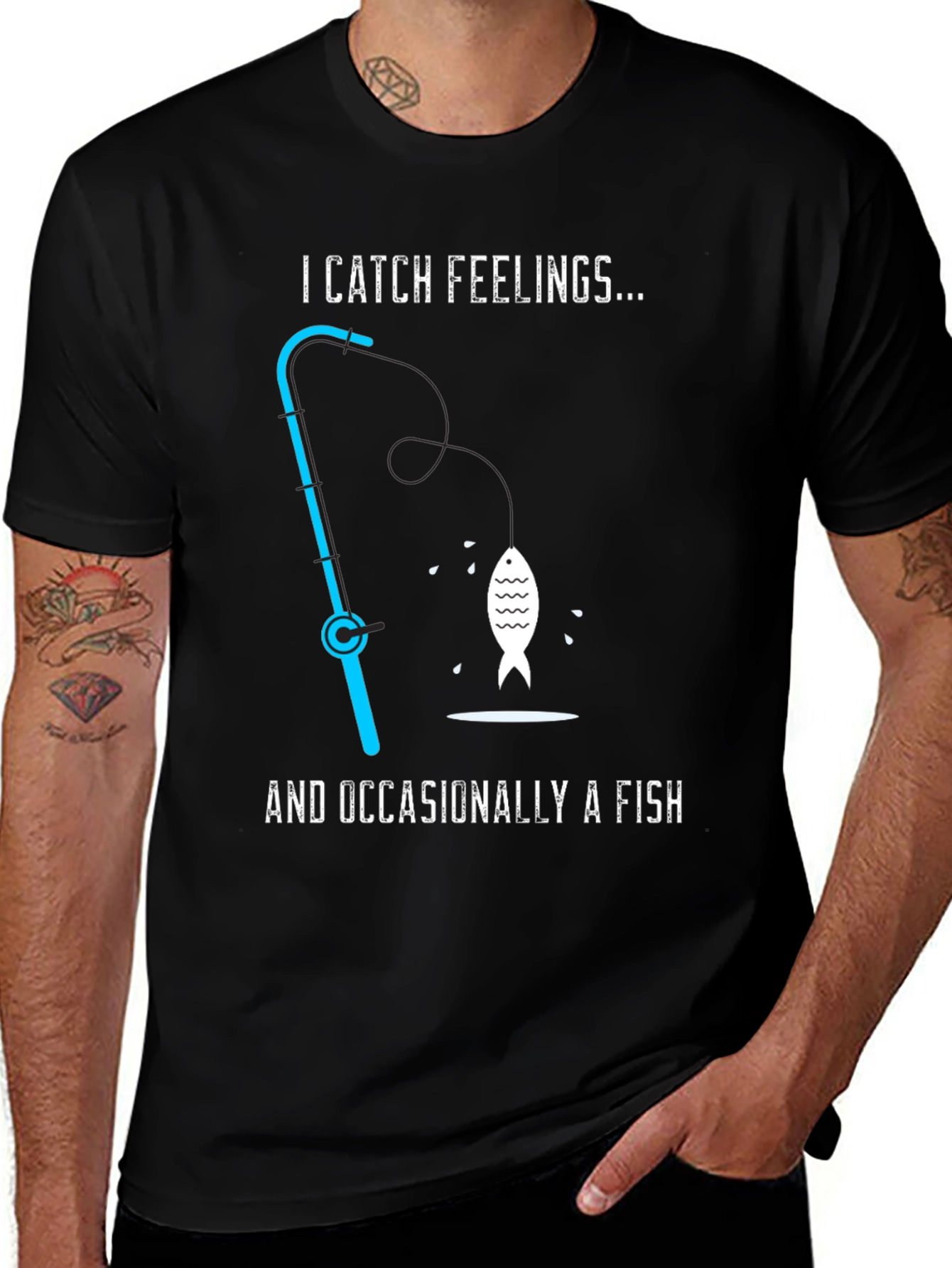 Variant 5 of I Catch Feelings... Occasionally a Fish T-Shirt