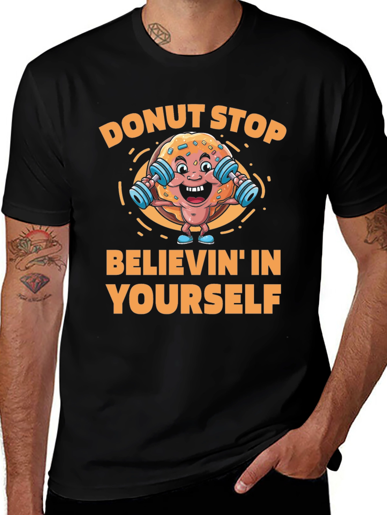 Variant 2 of Donut Stop Believin' Fitness T-Shirt