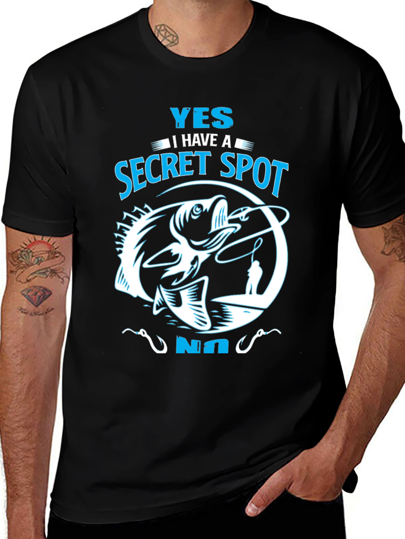 Variant 3 of Secret Spot Fishing T-Shirt
