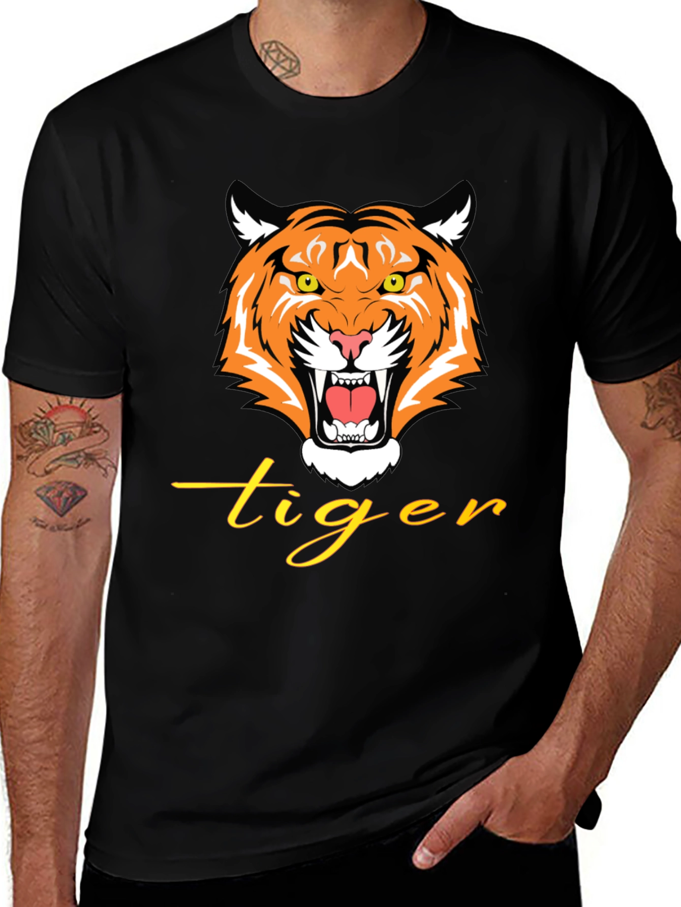 Variant 14 of Bold Tiger Graphic Tee - Roar in Style!