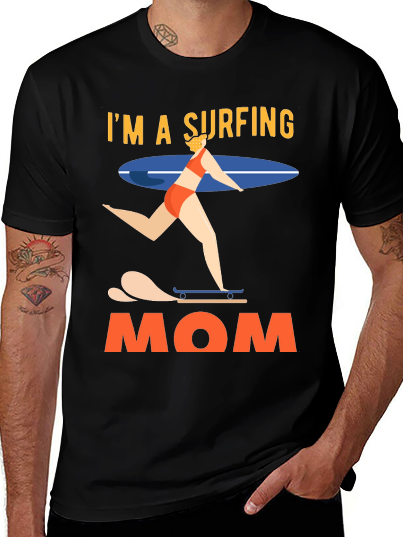 Variant 11 of I'm a Surfing Mom Graphic T-Shirt