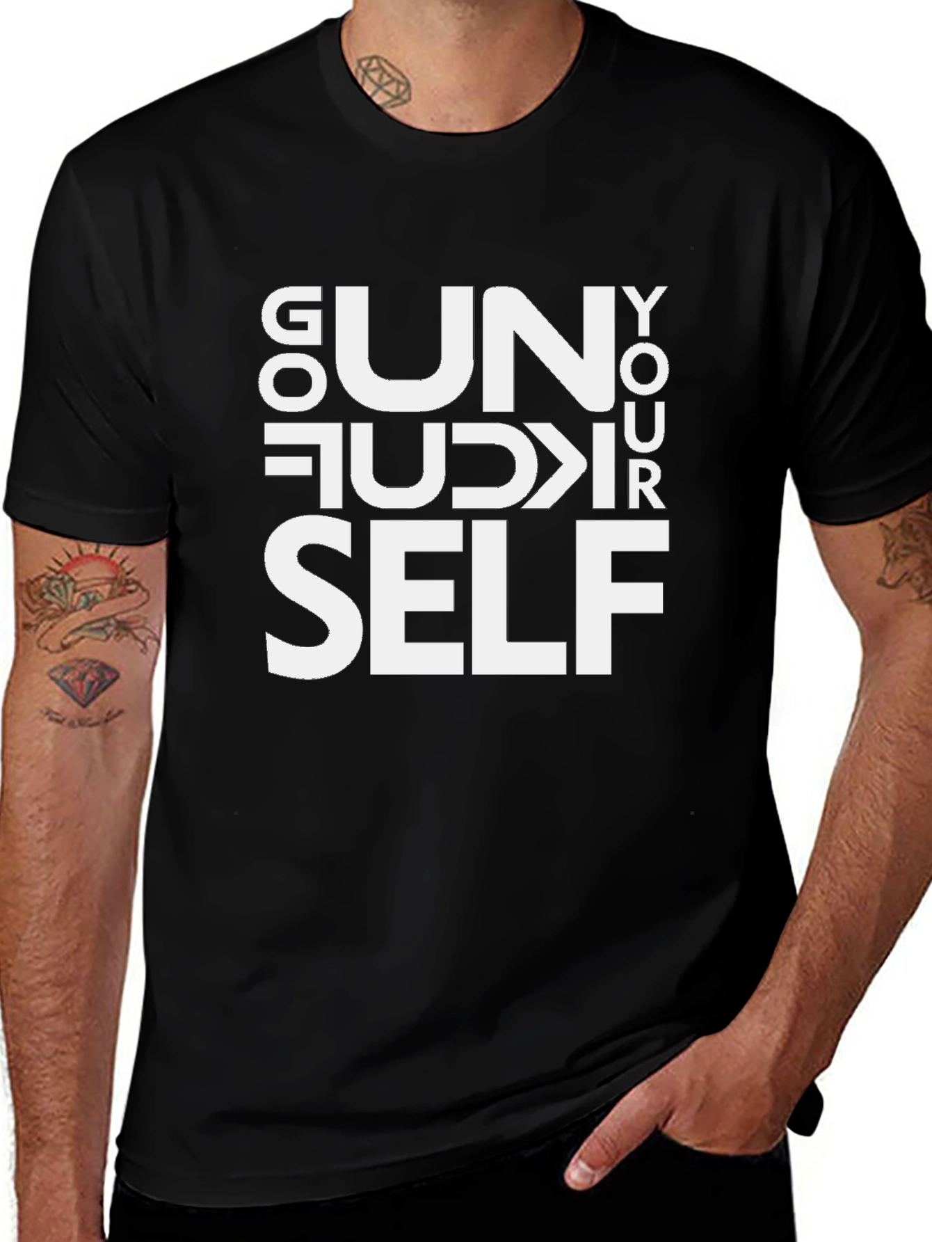 Variant 27 of Go Un-F Yourself T-Shirt | Funny Sarcastic Tee
