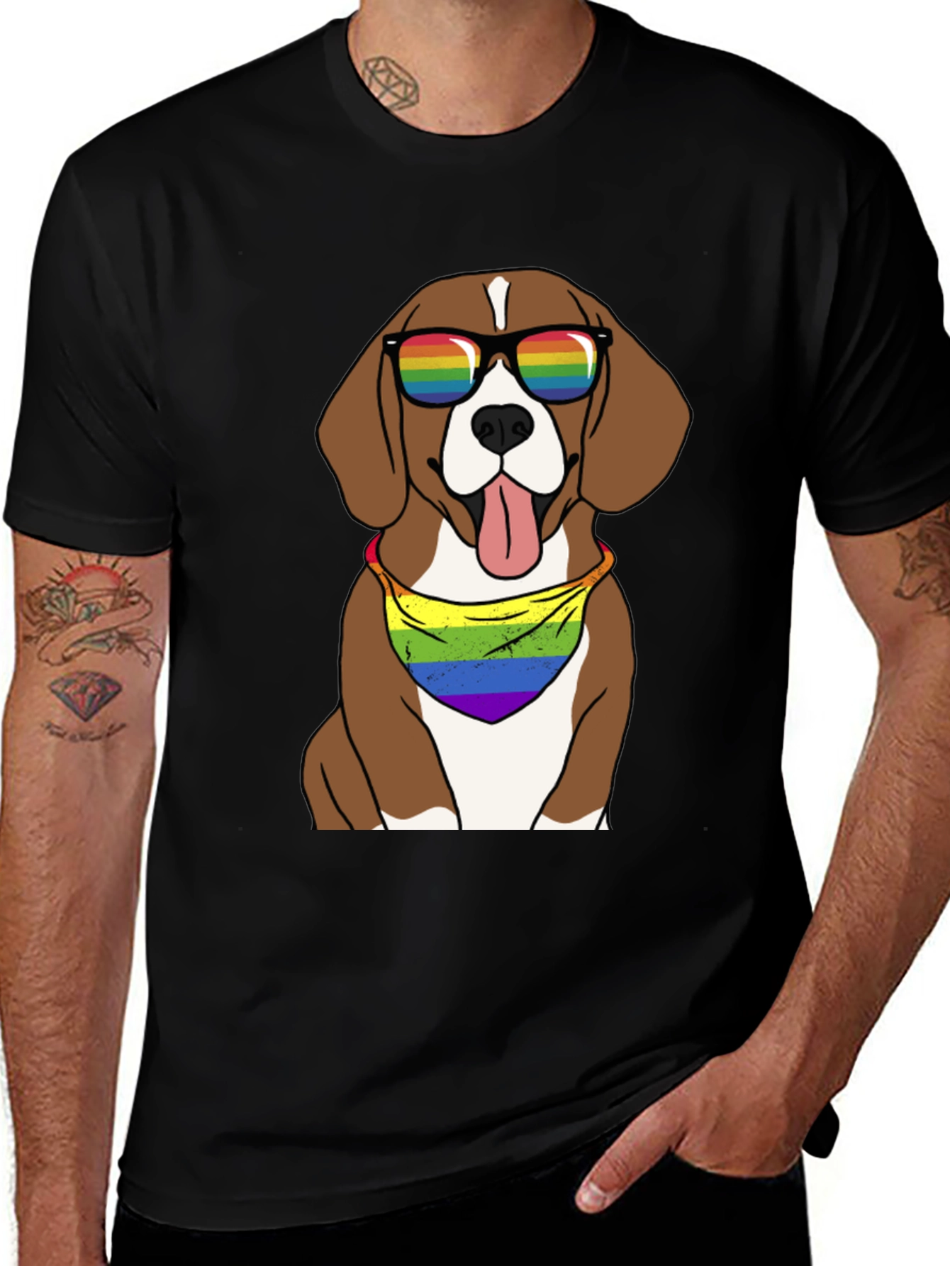 Variant 27 of Pride Beagle T-Shirt - LGBTQ+ Dog Tee