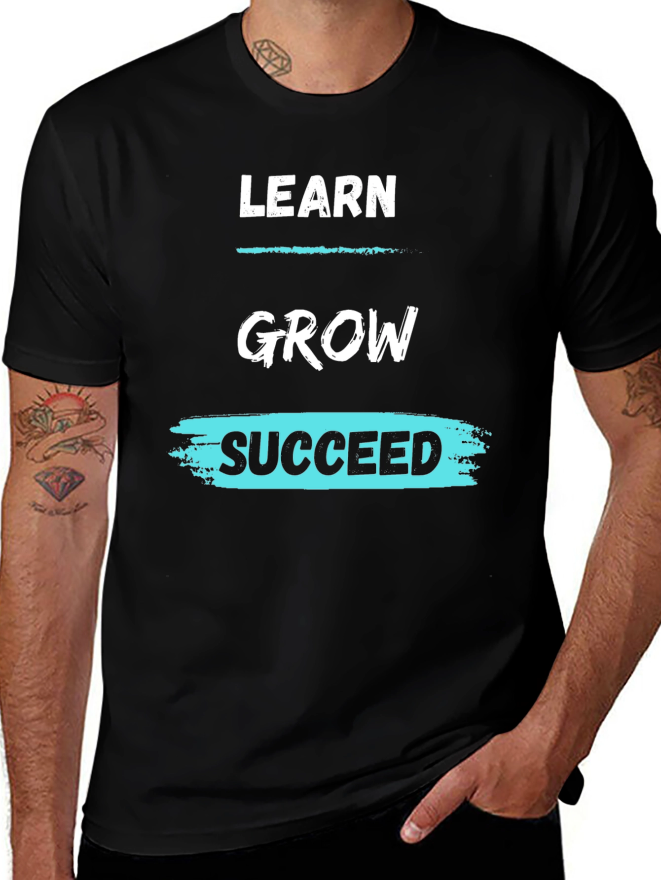 Variant 27 of Learn Grow Succeed Graphic Tee