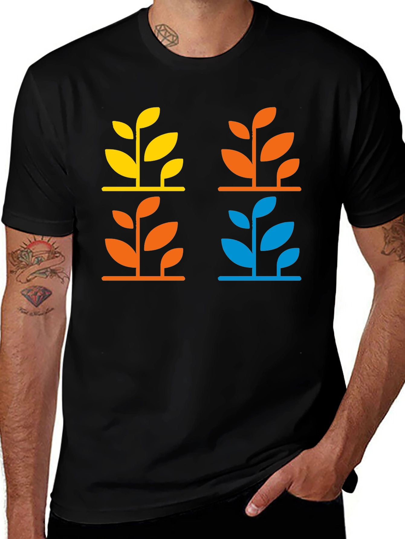 Variant 10 of Modern Botanical Graphic T-Shirt
