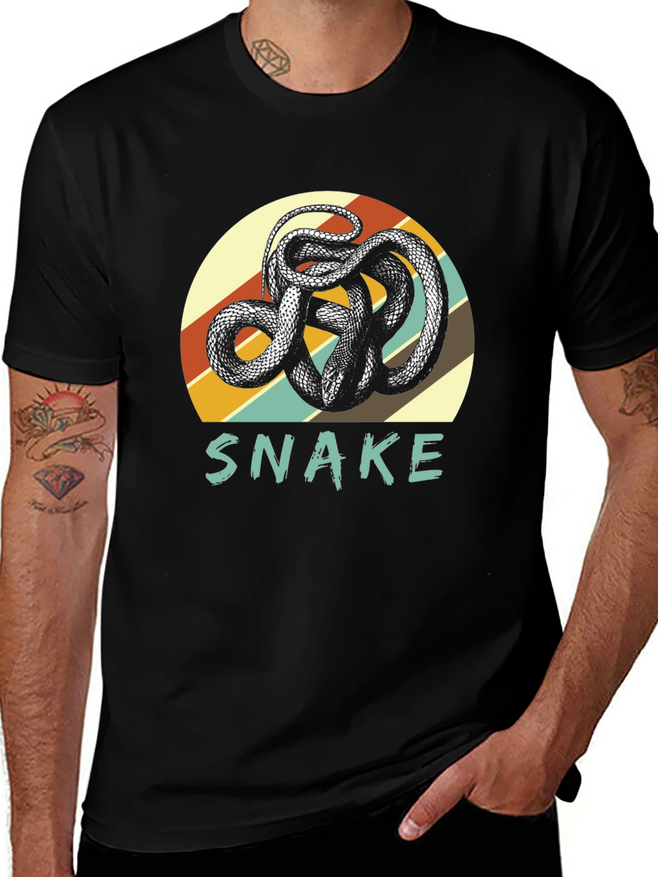 Variant 9 of Retro Snake T-Shirt - Vintage Style Graphic Tee