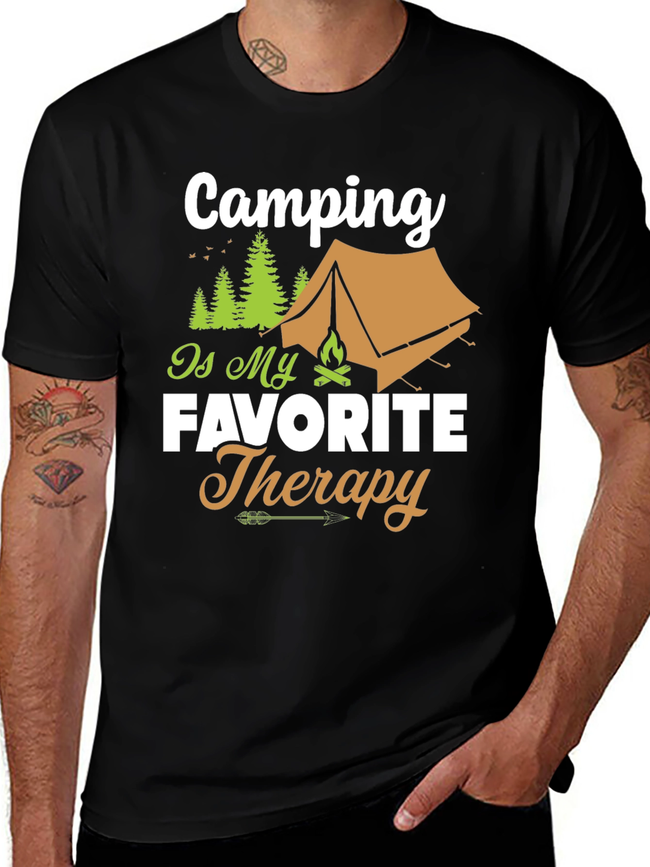 Variant 5 of Camping is My Favorite Therapy T-Shirt