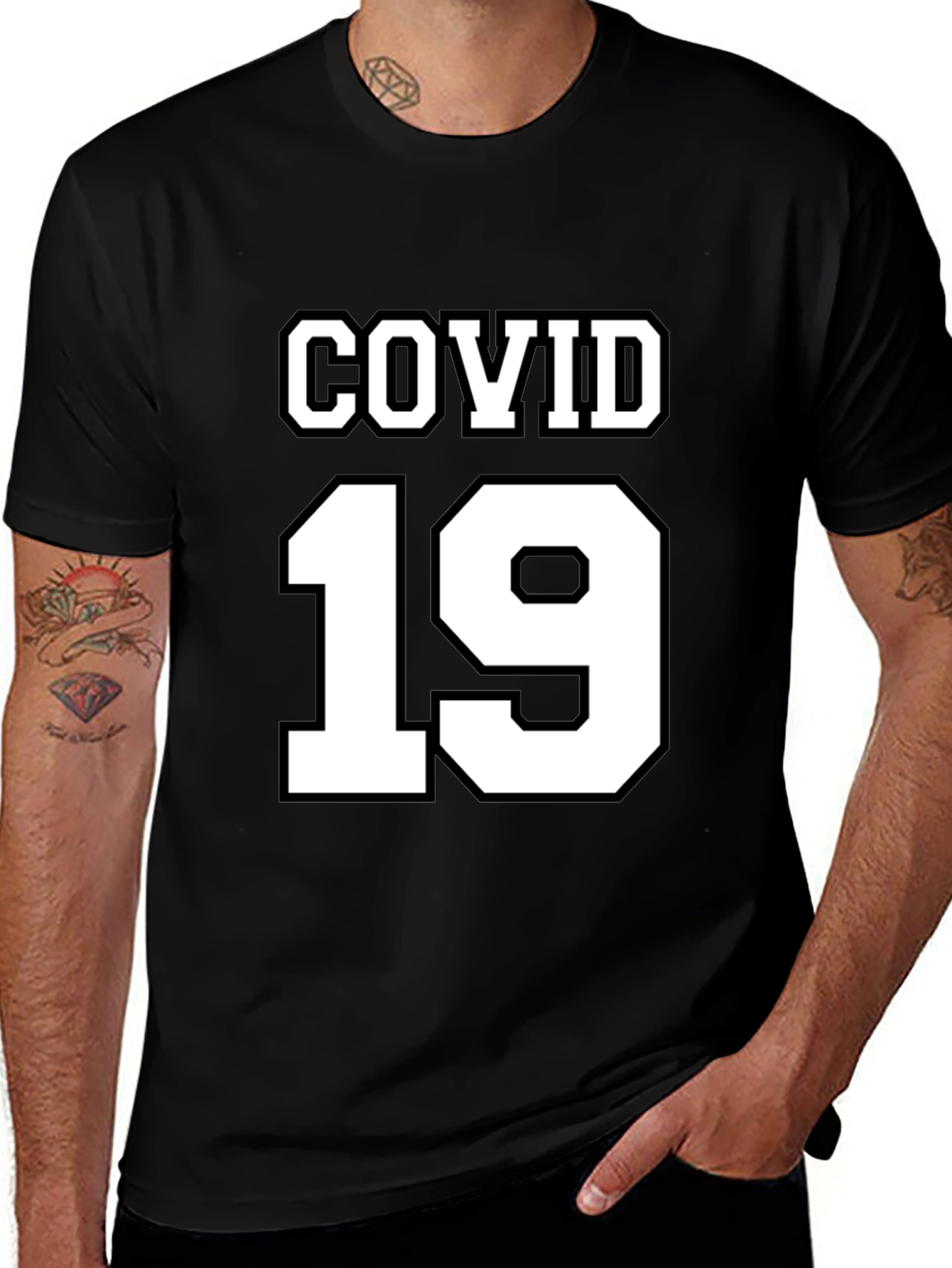 Variant 14 of COVID-19 T-Shirt - Black Novelty Tee
