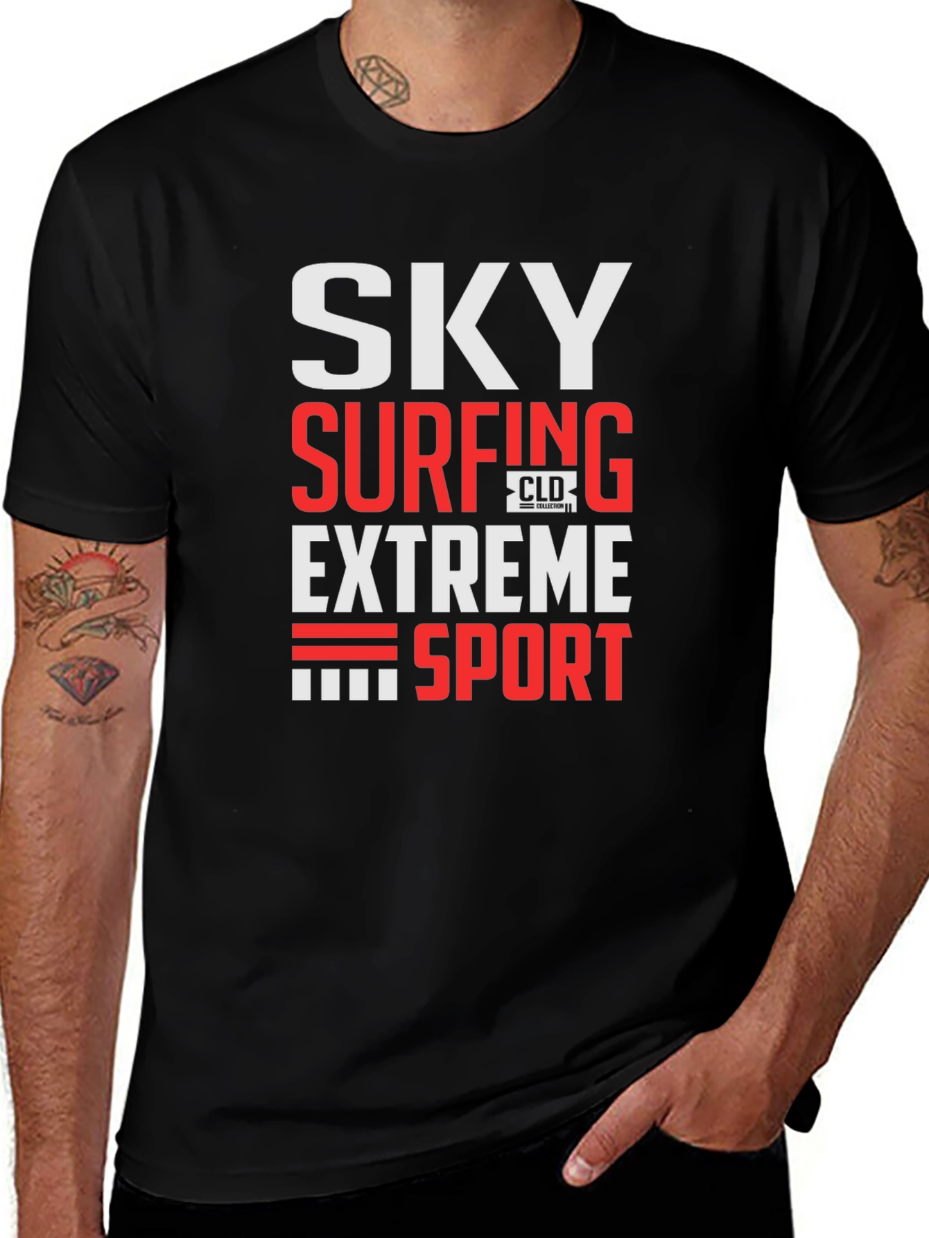 Variant 18 of Sky Surfing Extreme Sport Graphic Tee