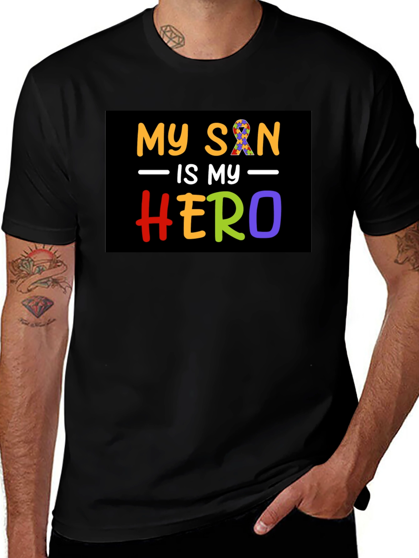 Variant 29 of My Son is My Hero Autism Awareness T-Shirt