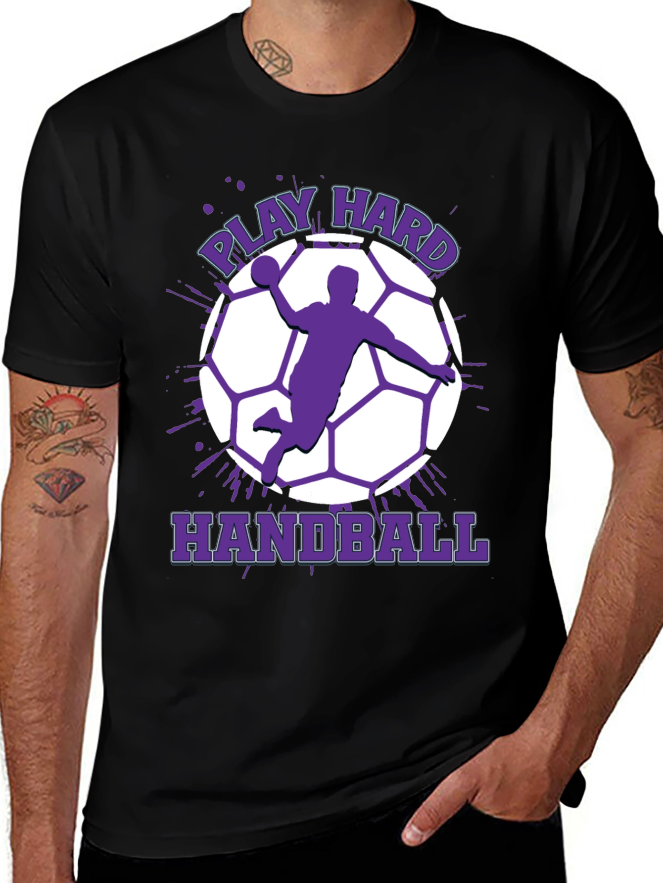 Variant 7 of Play Hard Handball T-Shirt