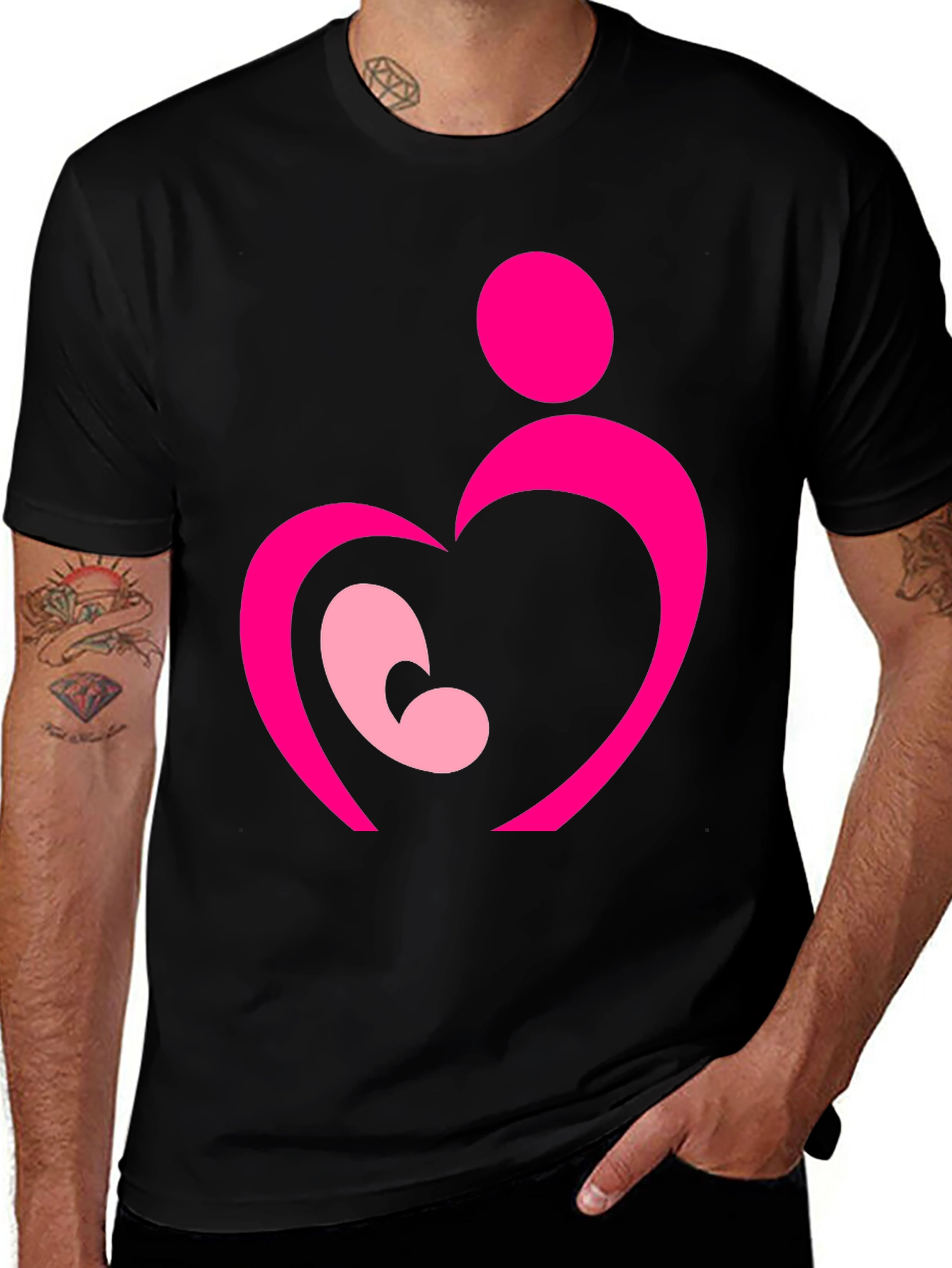 Variant 17 of Mother & Child Heart Graphic Tee
