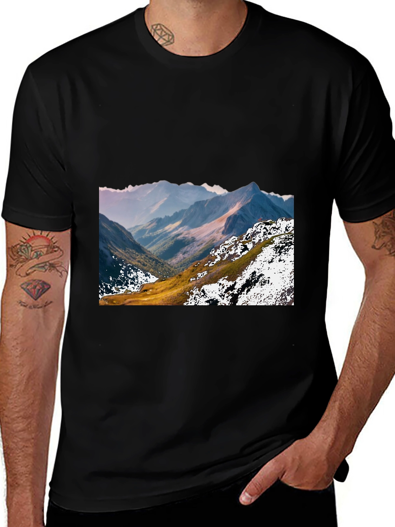 Variant 17 of Mountain View Black T-Shirt