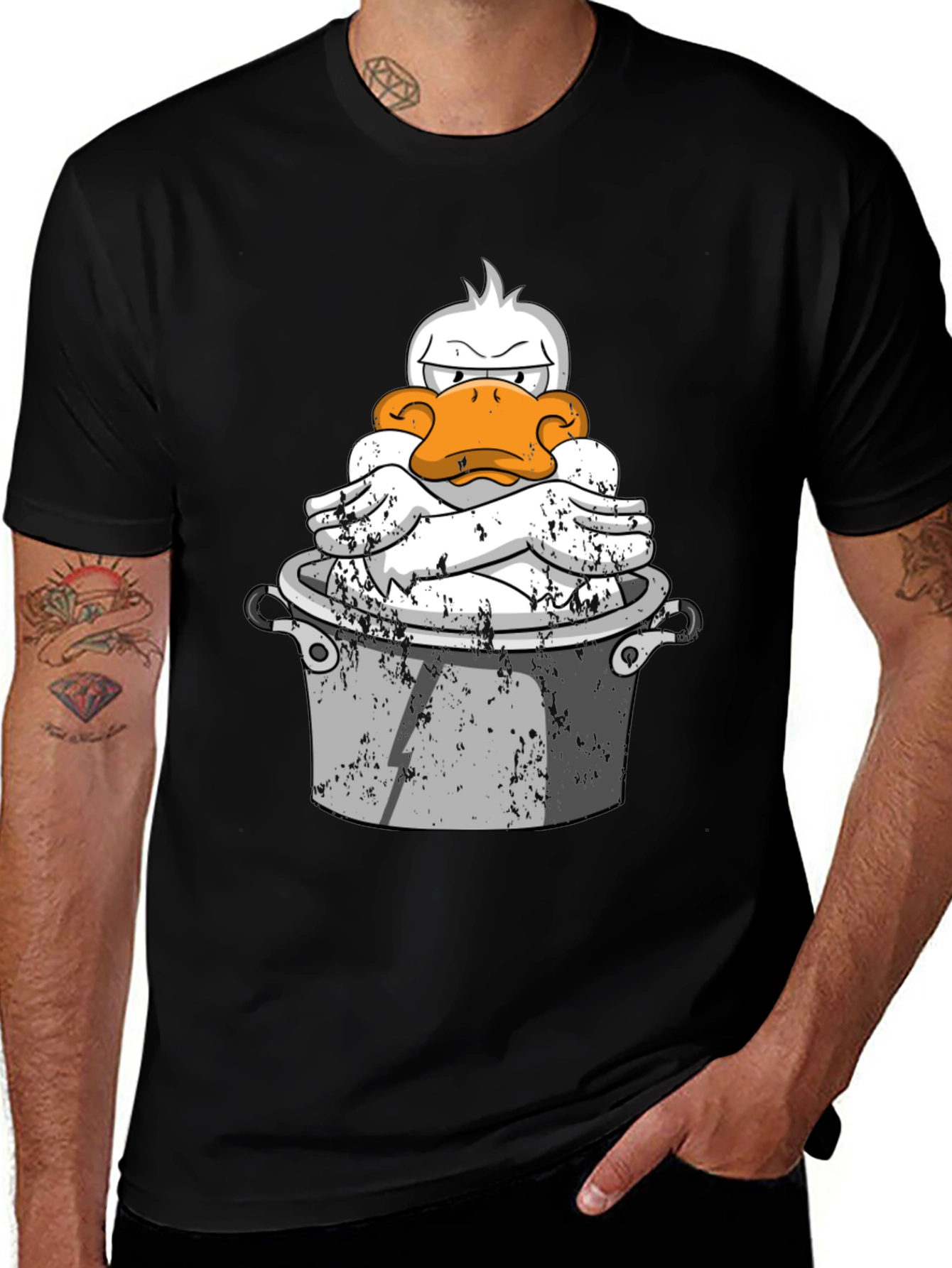 Variant 22 of Funny Duck in Pot Graphic T-Shirt