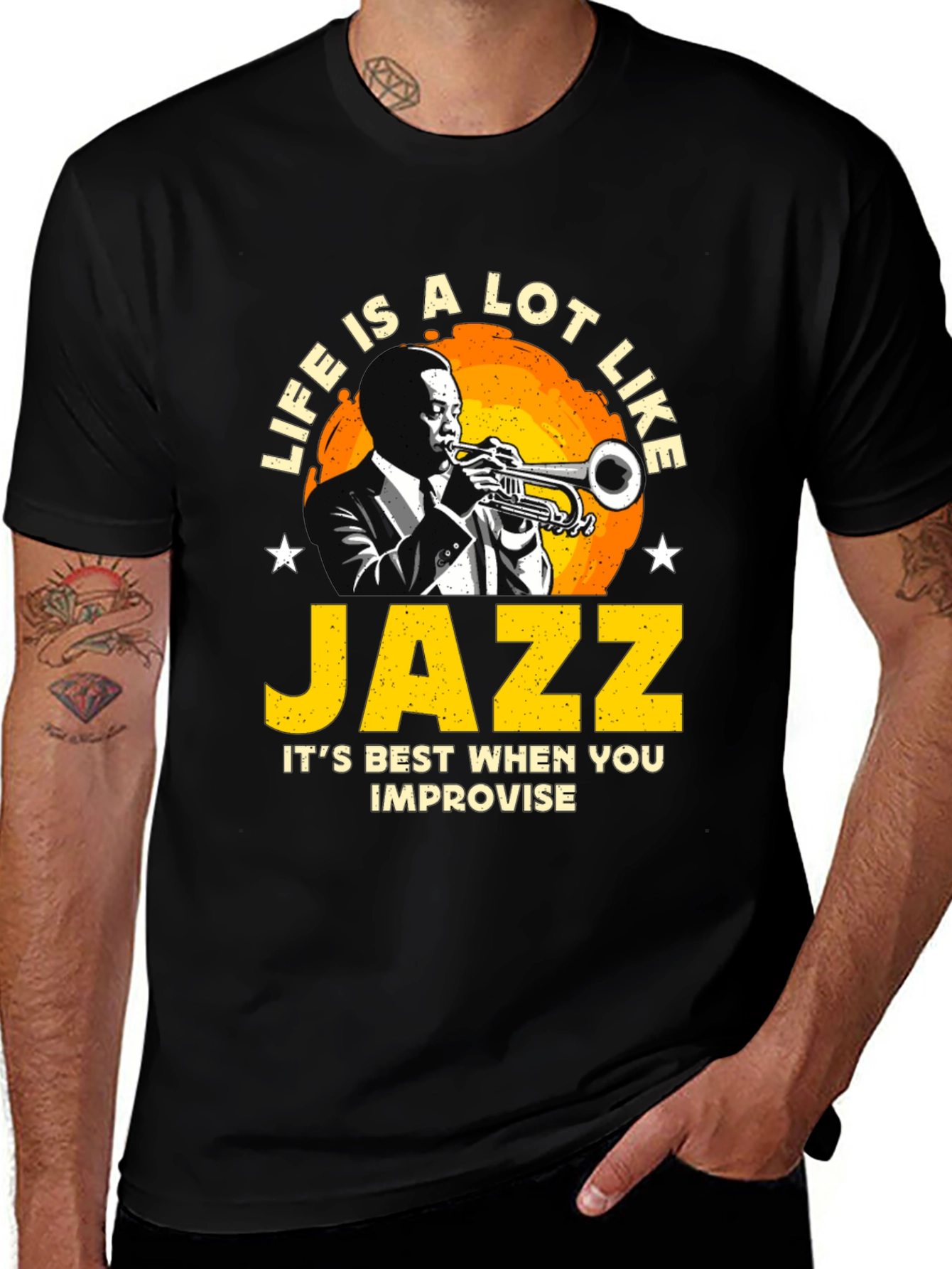 Variant 30 of Life is Jazz T-Shirt - Improvise Style