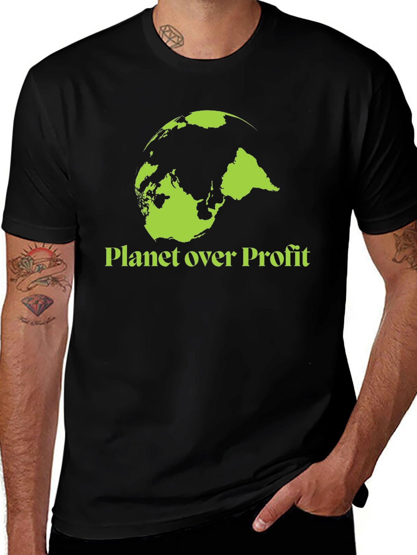 Variant 22 of Planet Over Profit Earth Graphic T-Shirt
