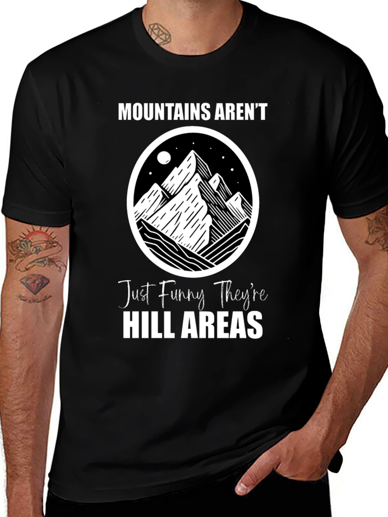 Variant 6 of Funny Mountains Aren't Just Hill Areas Graphic T-Shirt