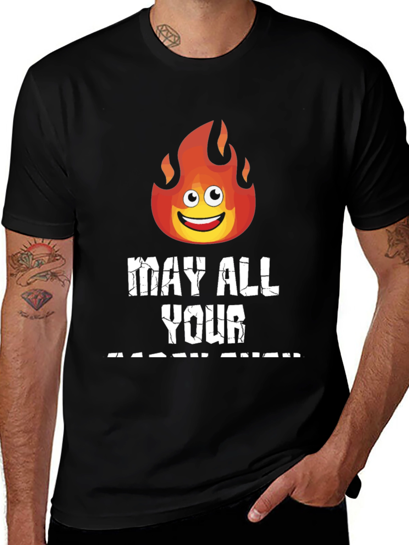 Variant 17 of Funny "May All Your Bacon Burn" T-Shirt