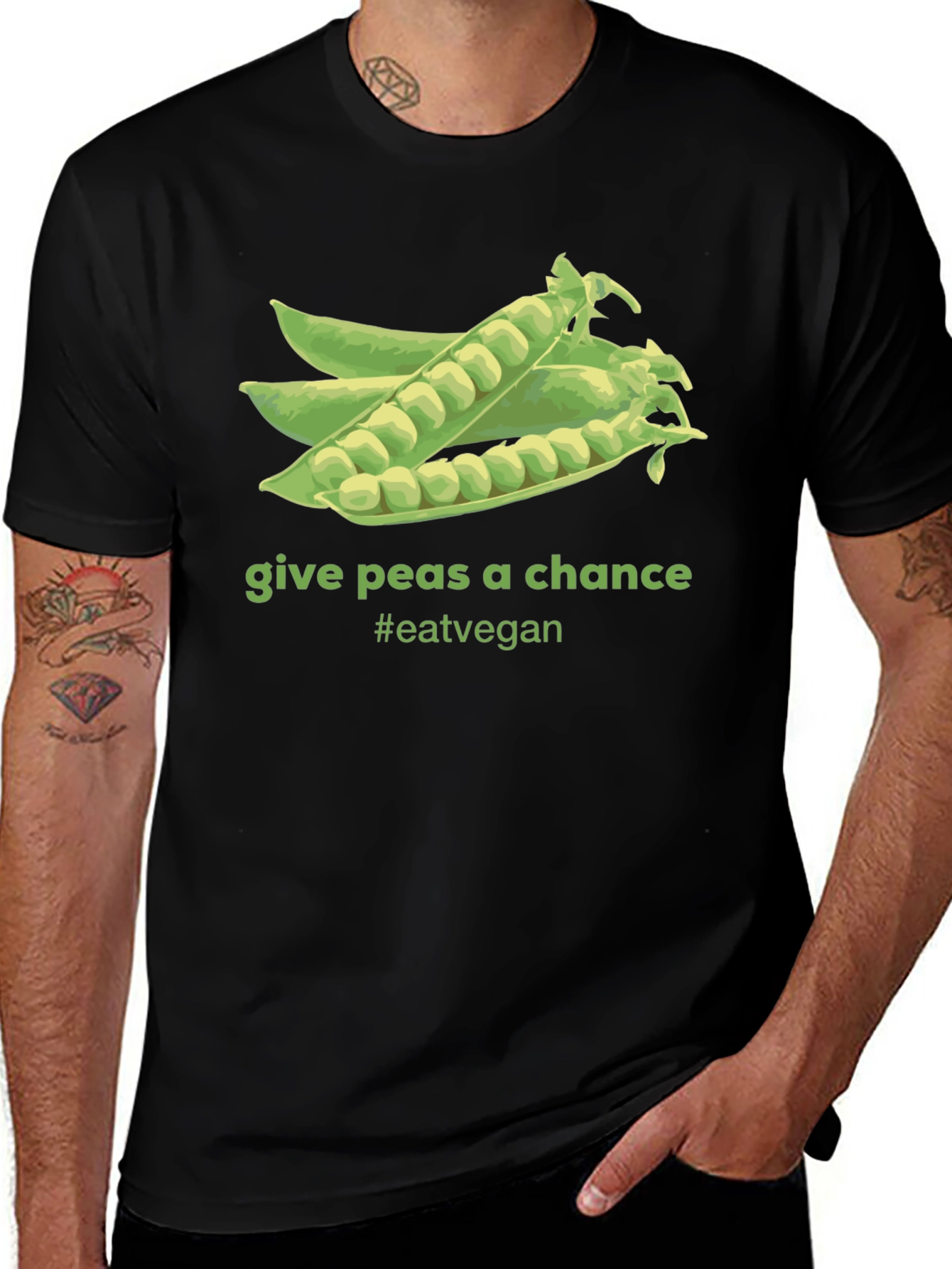 Variant 20 of Give Peas A Chance Vegan T-Shirt