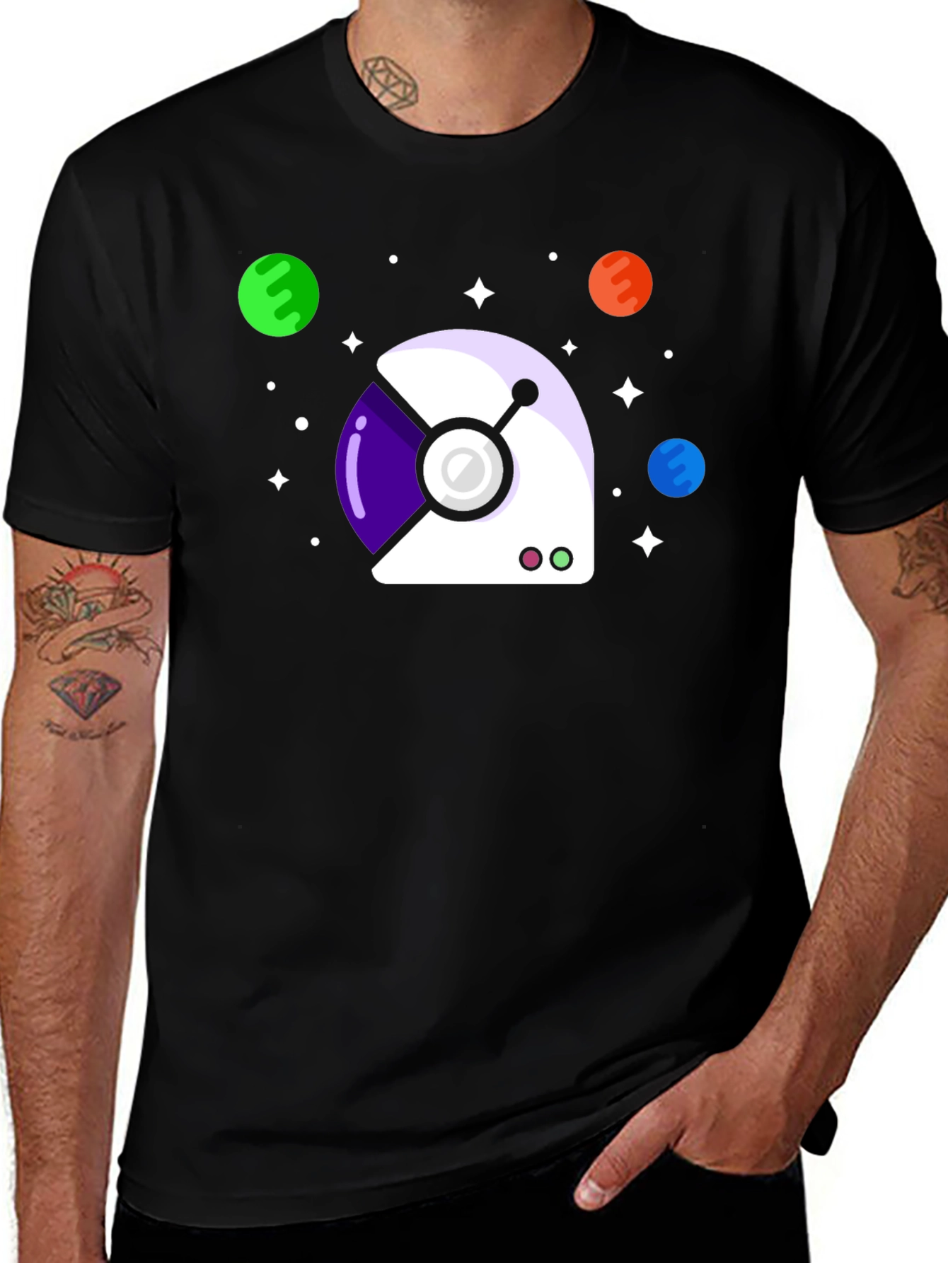 Variant 26 of Astronaut Helmet Graphic T-Shirt