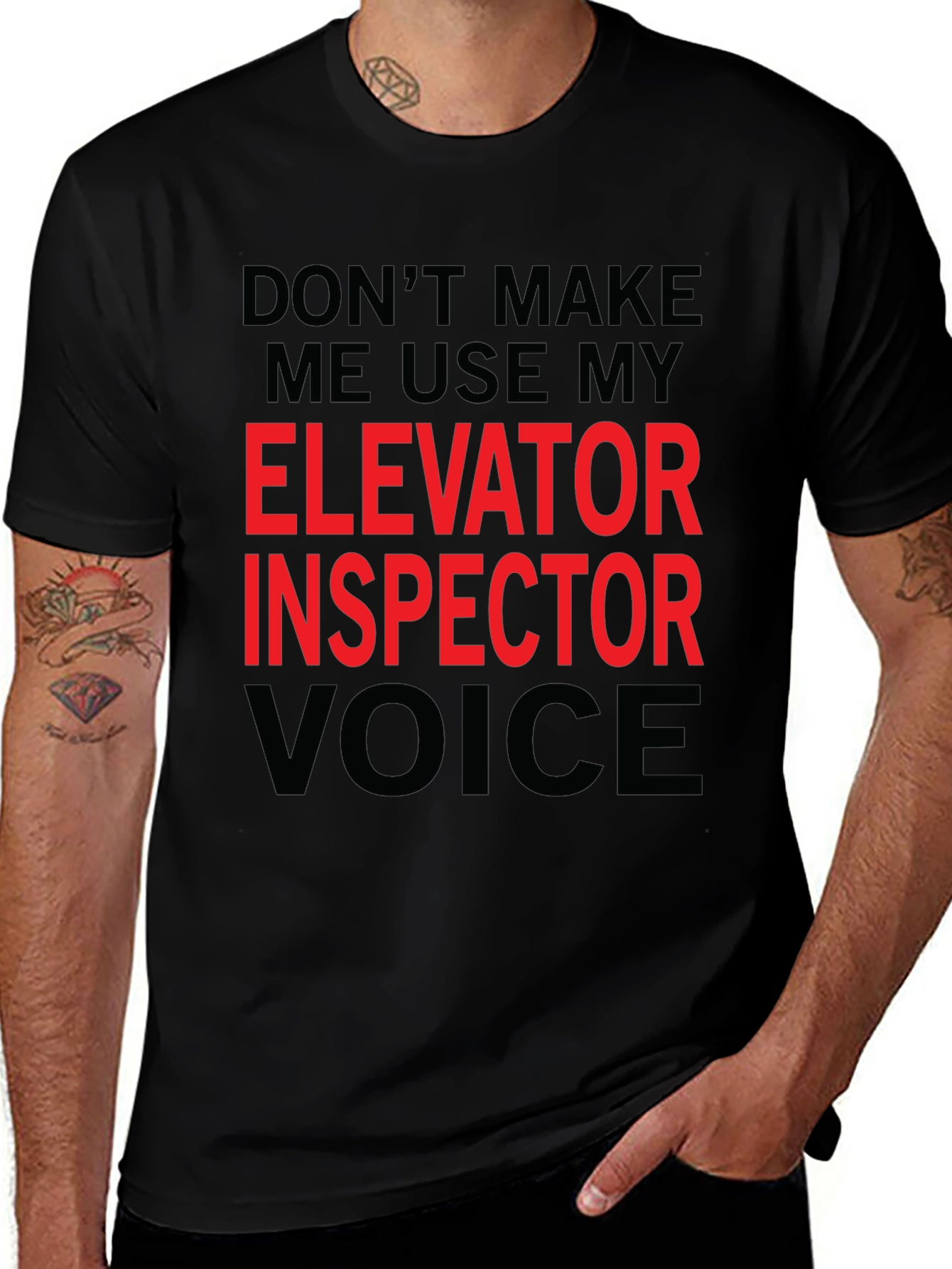 Variant 25 of Elevator Inspector Voice T-Shirt - Funny Job Pride Tee