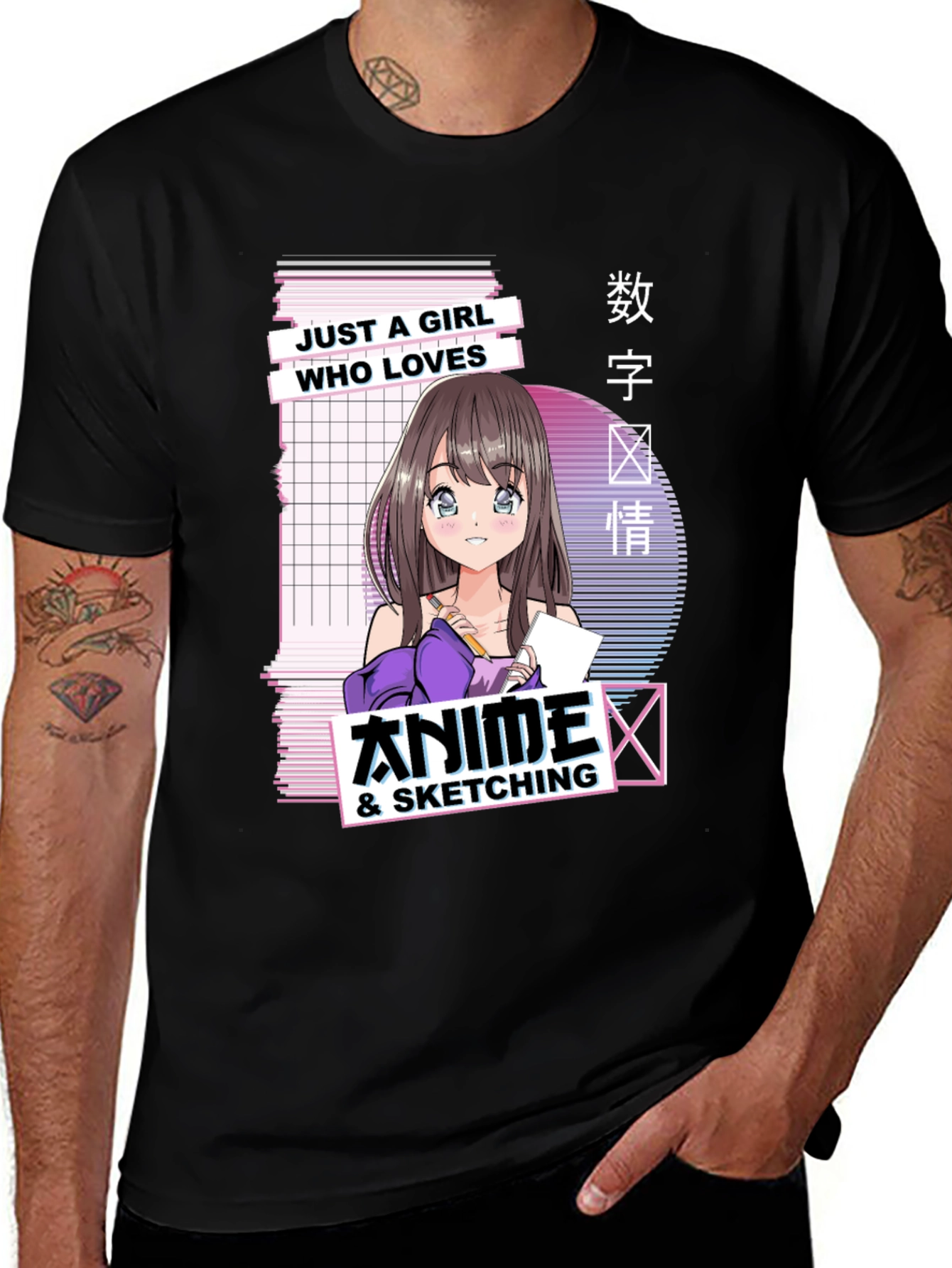 Anime Girl Sketching T-Shirt