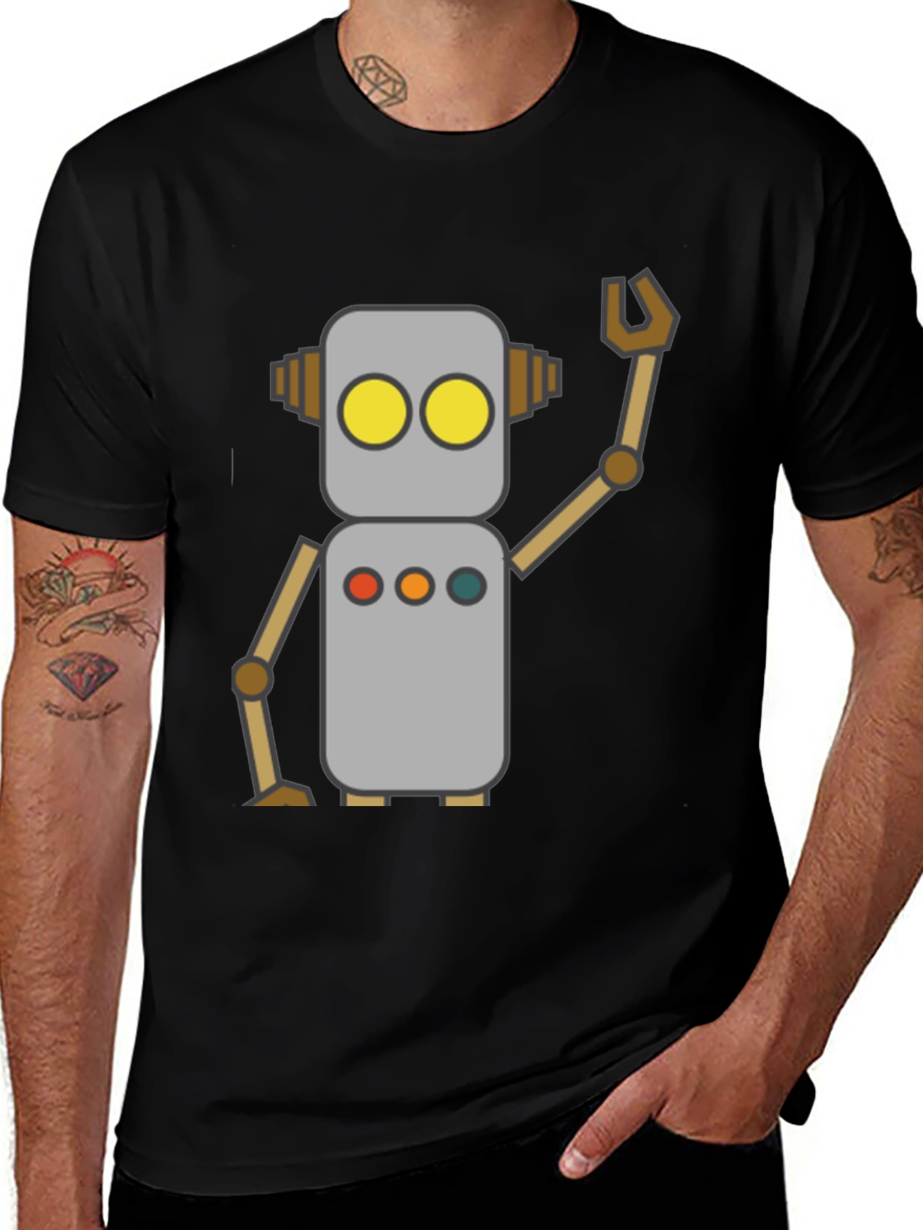 Variant 17 of Robot Graphic Tee - Fun Geek Style