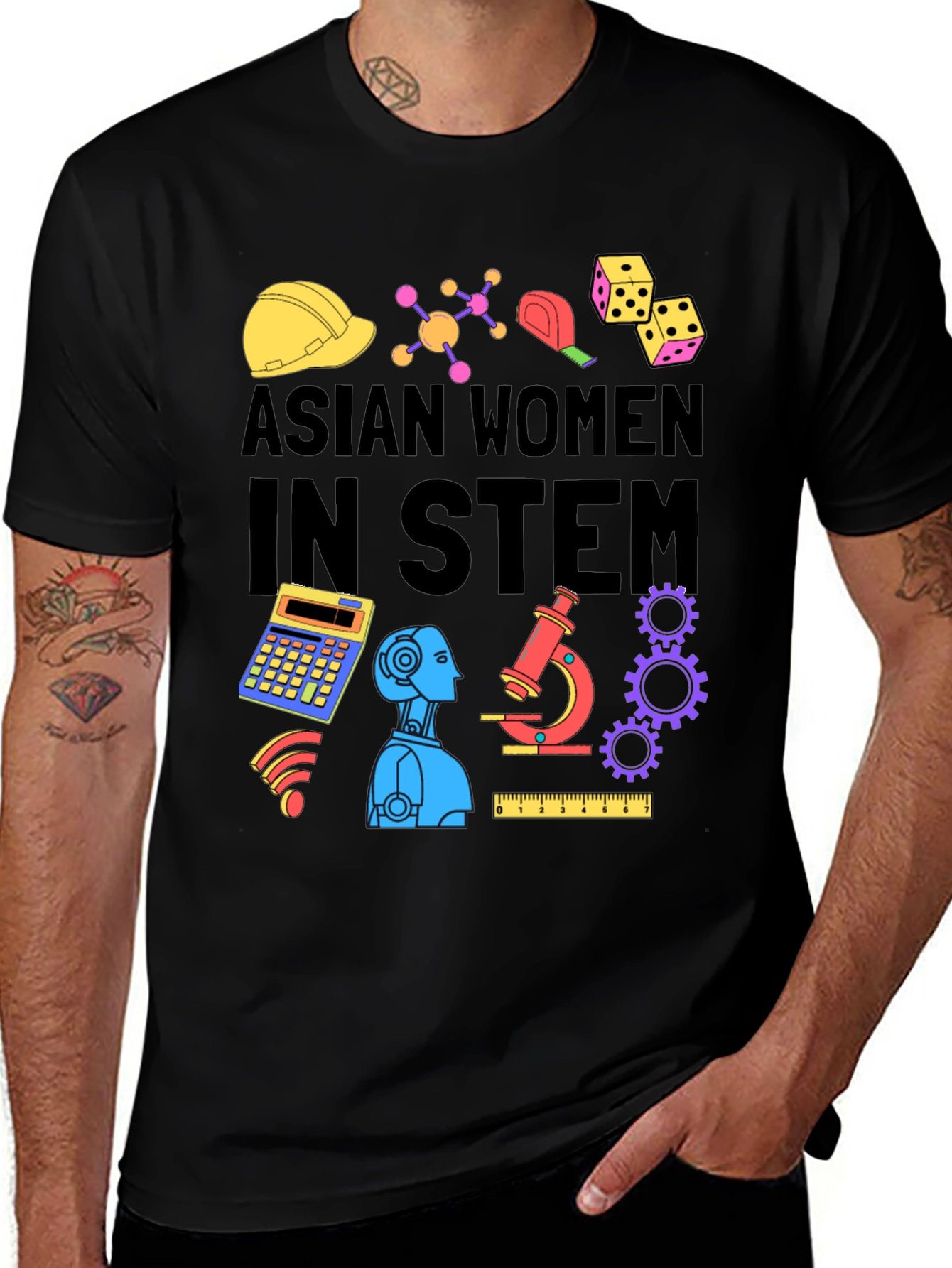 Asian Women in STEM T-Shirt - Science, Tech, Engineering, Math Tee