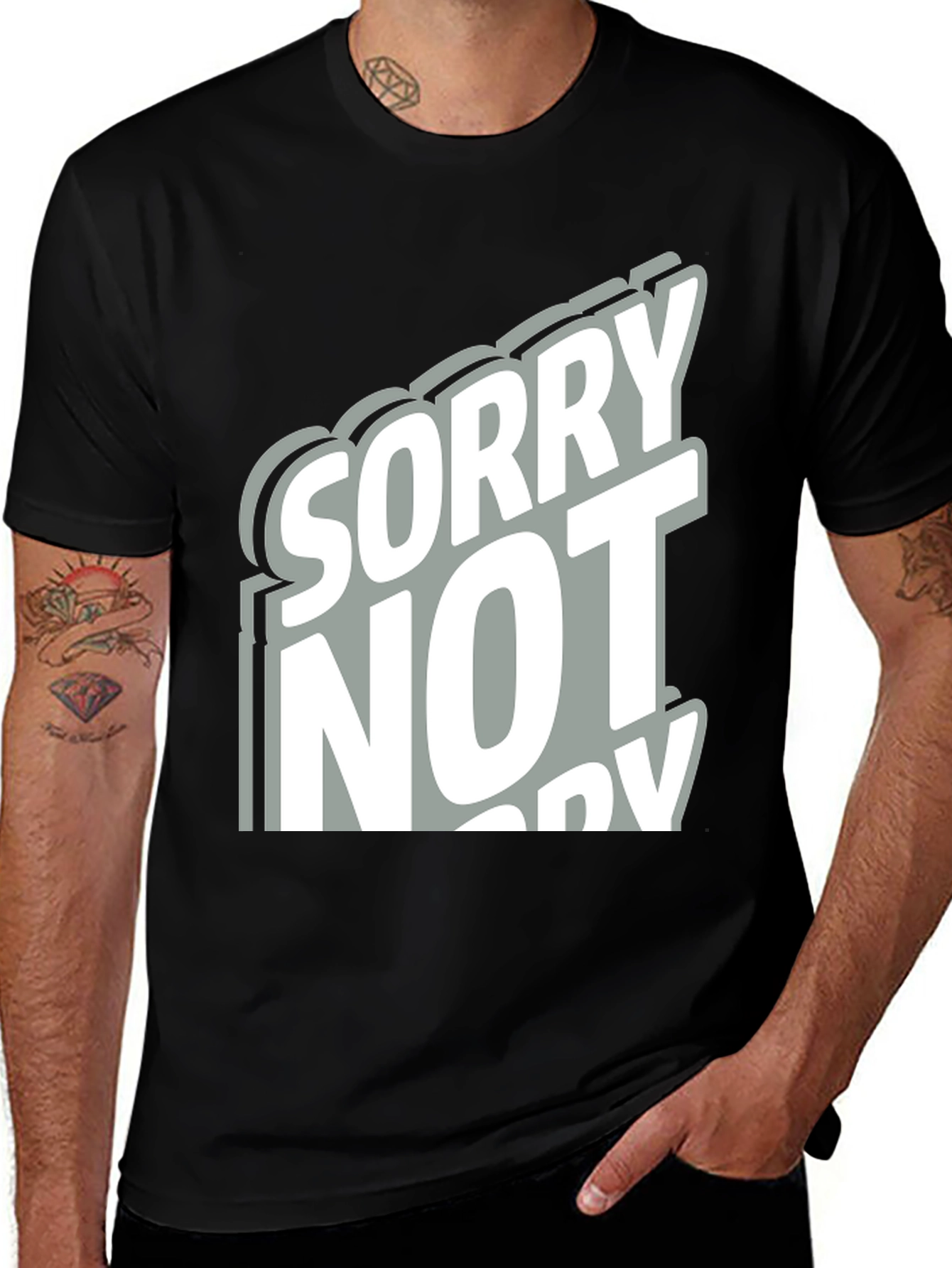 Variant 3 of Sorry Not Sorry Graphic Tee - Casual Style