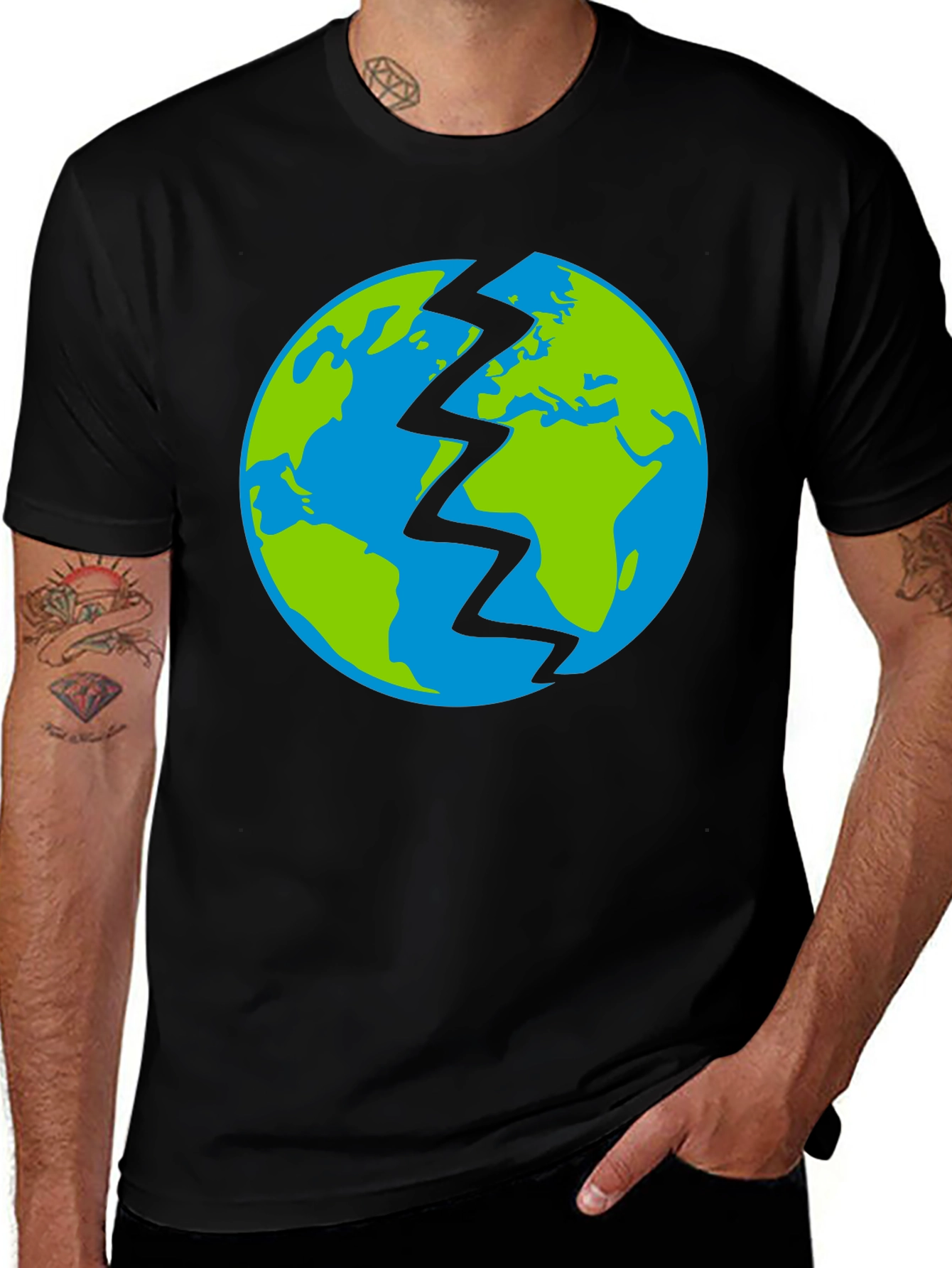 Variant 5 of Cracked Earth Graphic Tee - Eco-Friendly Fashion