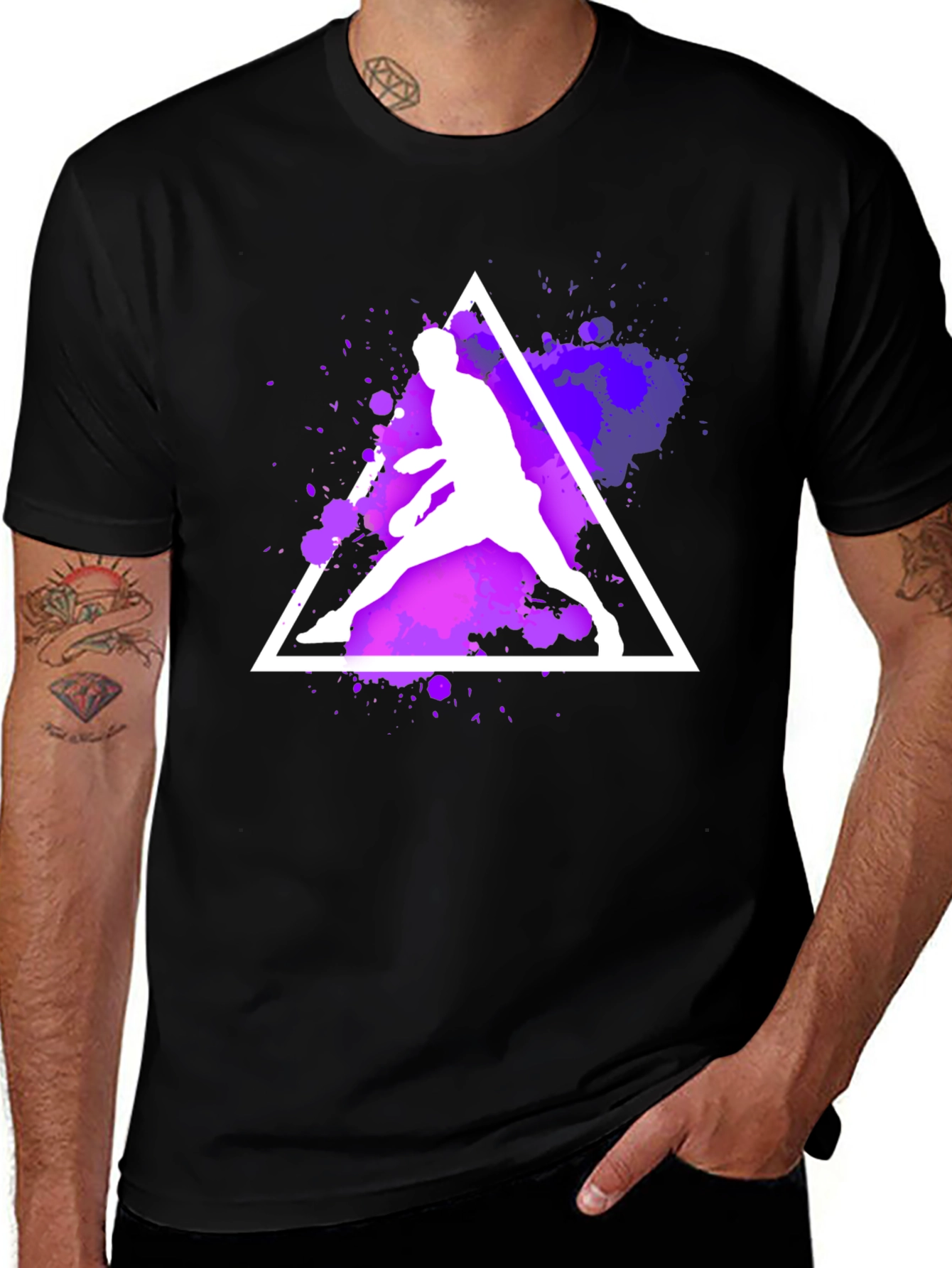 Variant 11 of Triangle Tennis Player T-Shirt