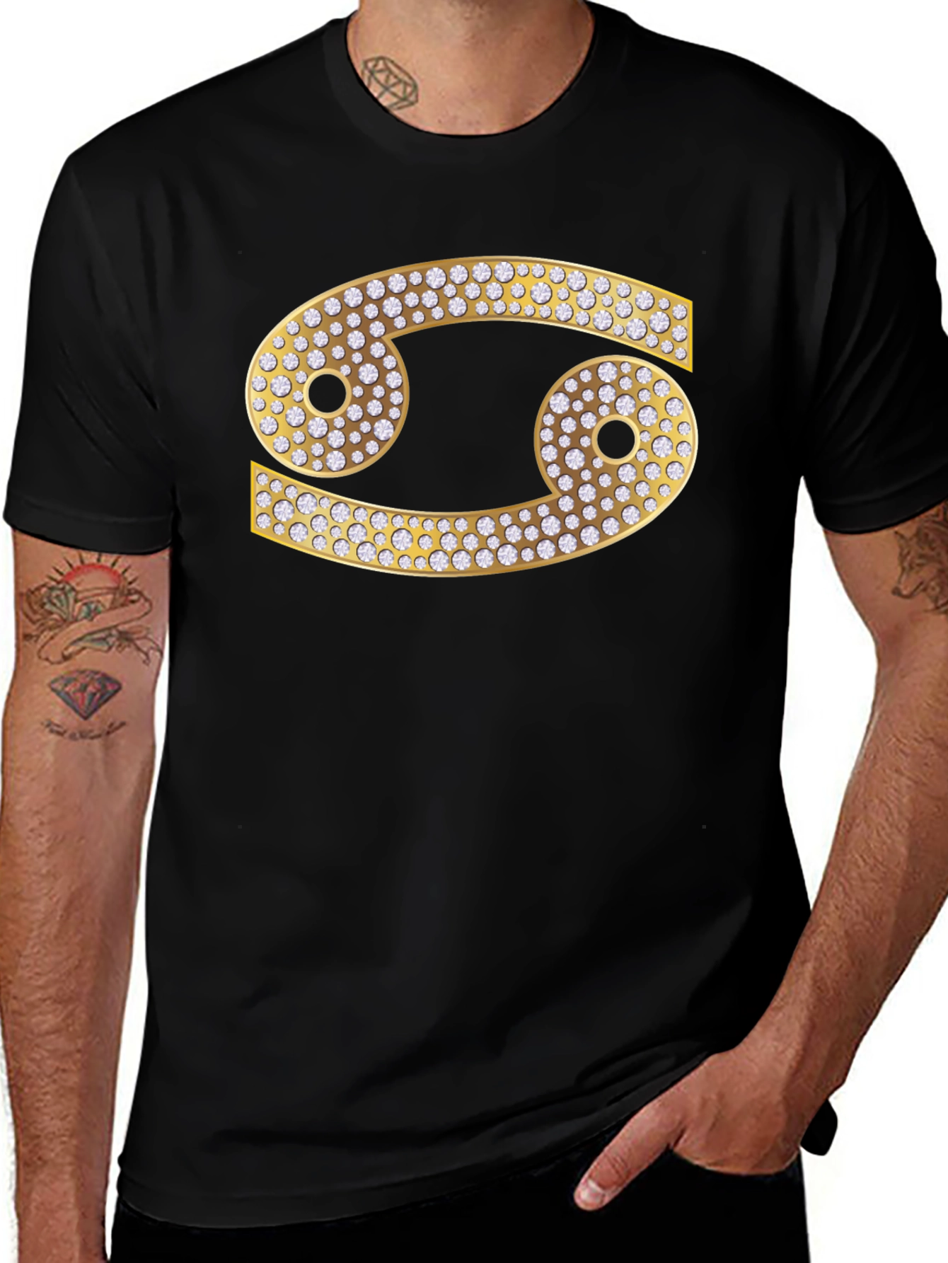 Variant 23 of Cancer Zodiac Diamond Graphic Tee