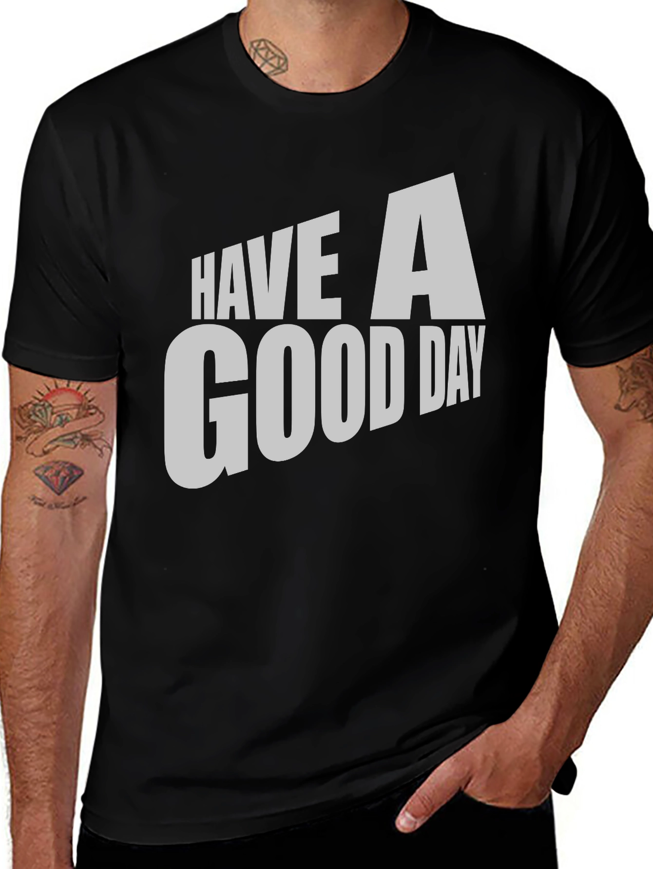 Variant 10 of Have A Good Day Black Graphic Tee