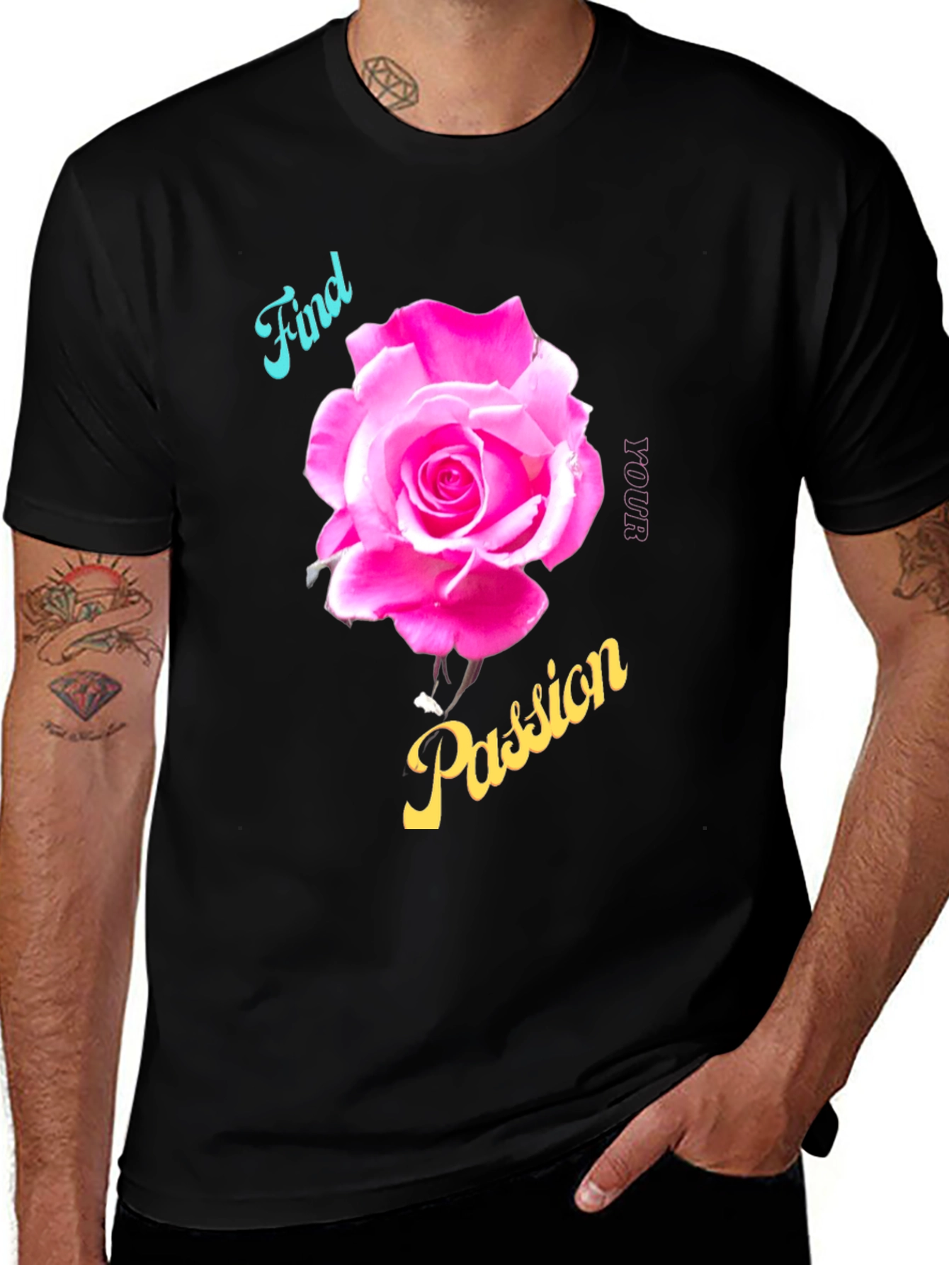 Variant 8 of Find Your Passion Rose Graphic T-Shirt