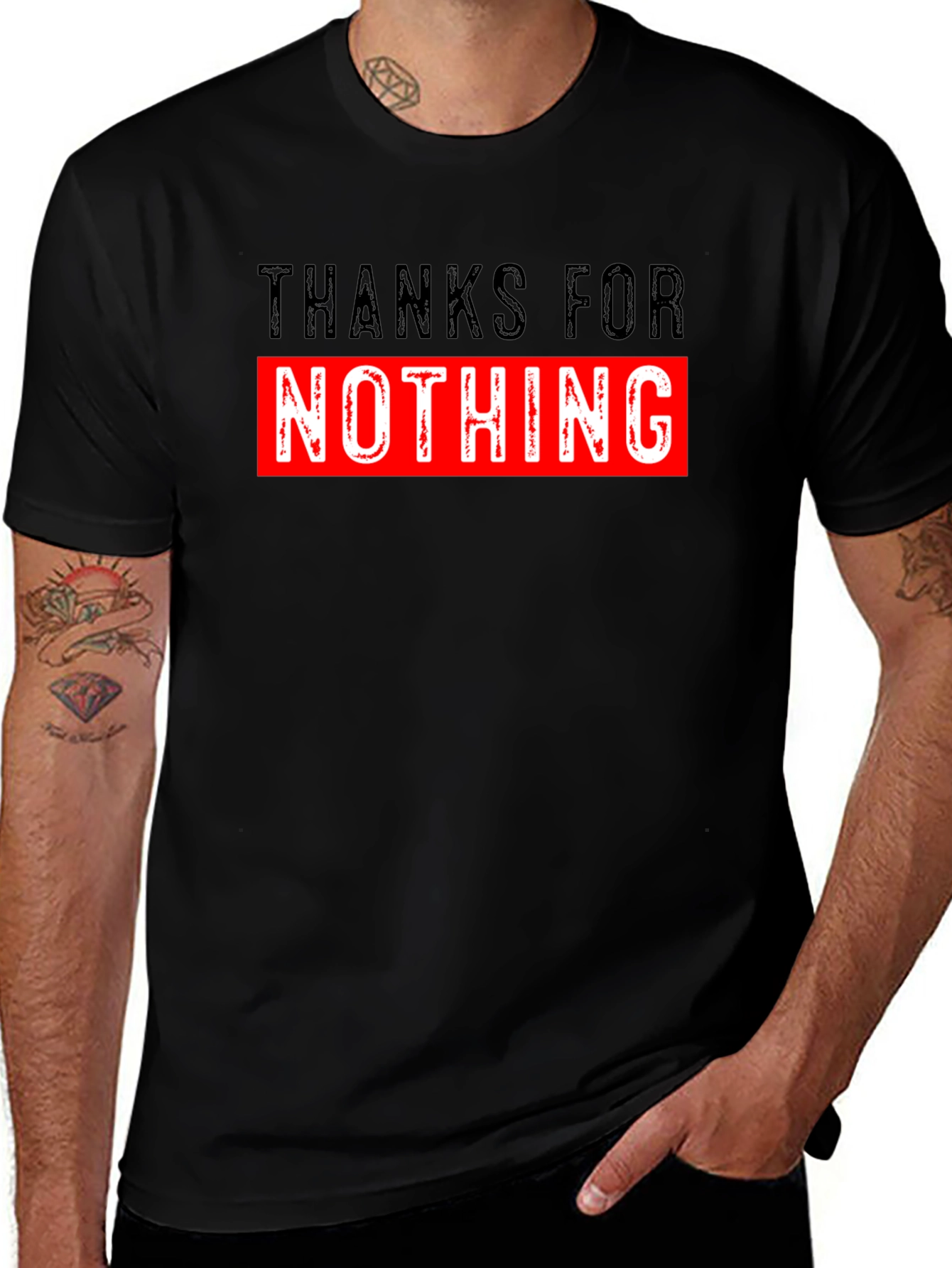 Variant 17 of Thanks For Nothing Graphic T-Shirt, Funny Sarcastic Tee
