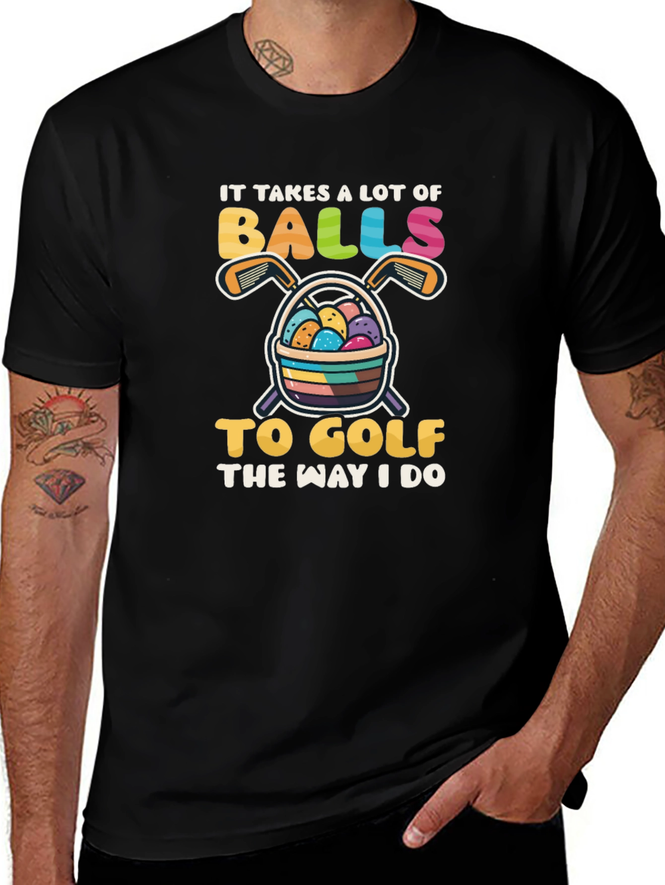 Variant 3 of Funny Golf T-Shirt - It Takes Balls to Golf