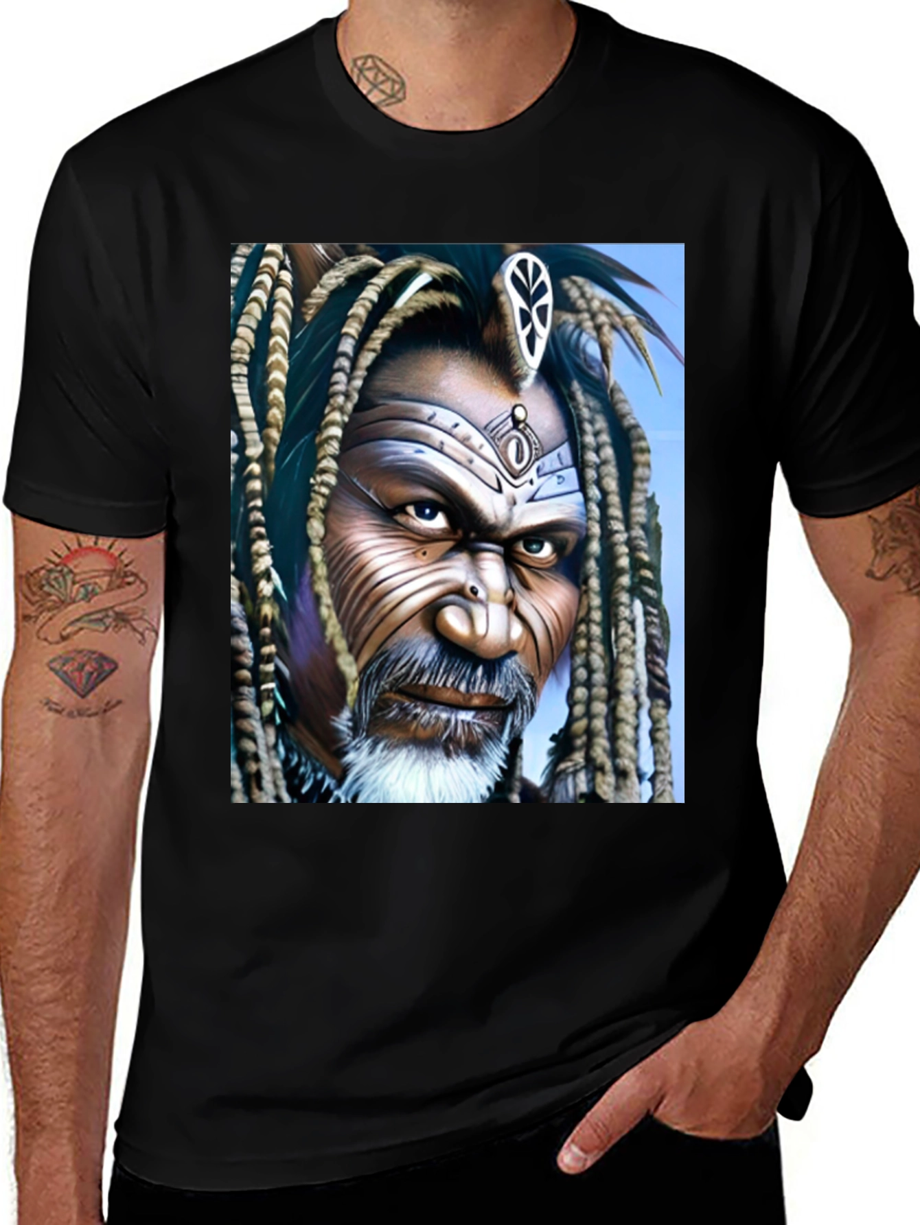 Variant 14 of Warrior Art Black T-Shirt