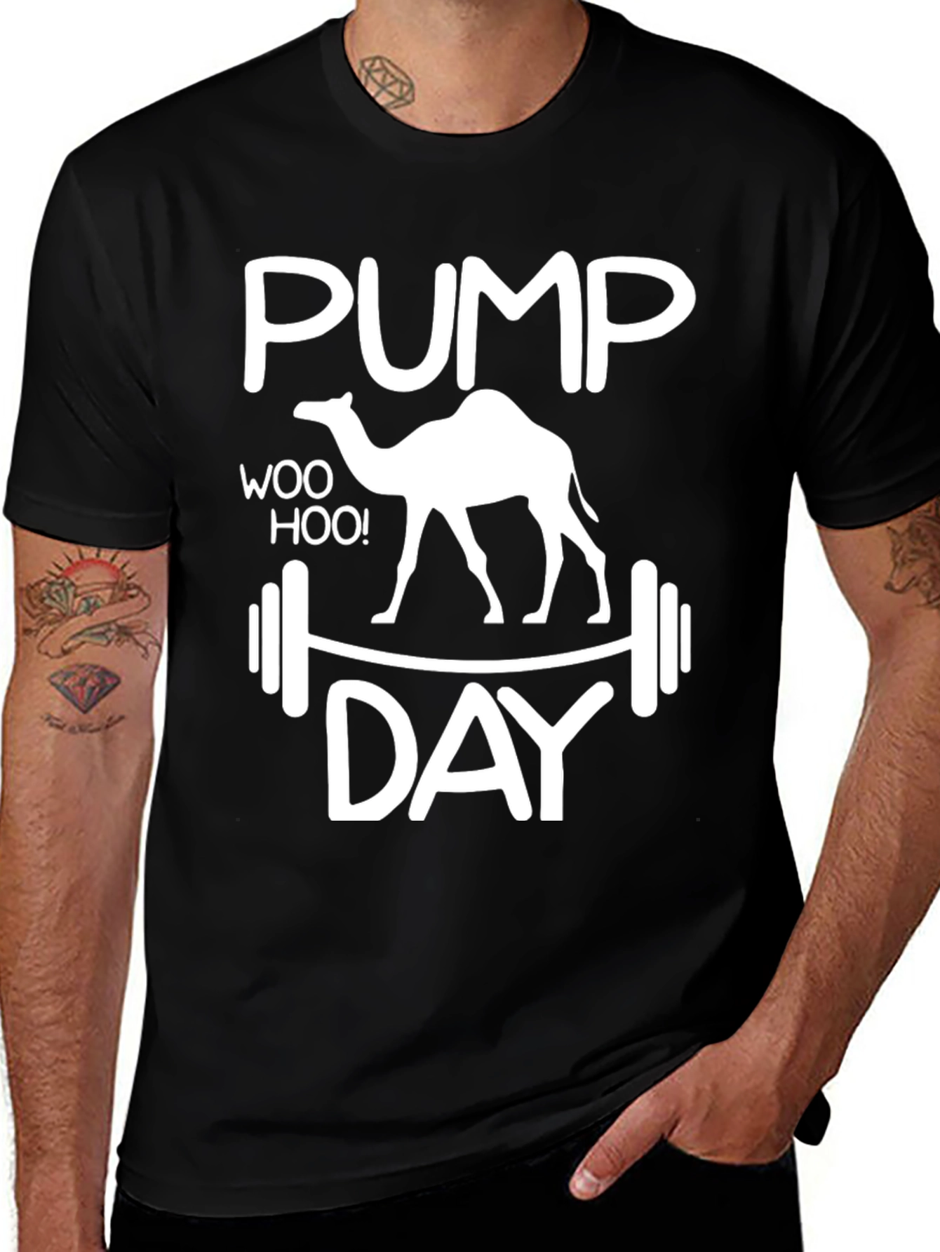 Variant 26 of Pump Day Camel T-Shirt - Gym Workout Tee