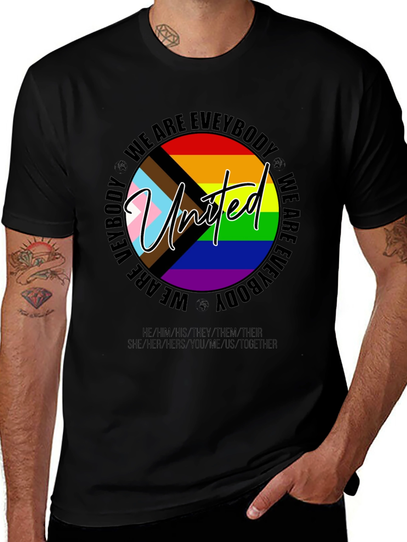 Unity Pride T-Shirt - We Are Everybody LGBTQ+ Tee