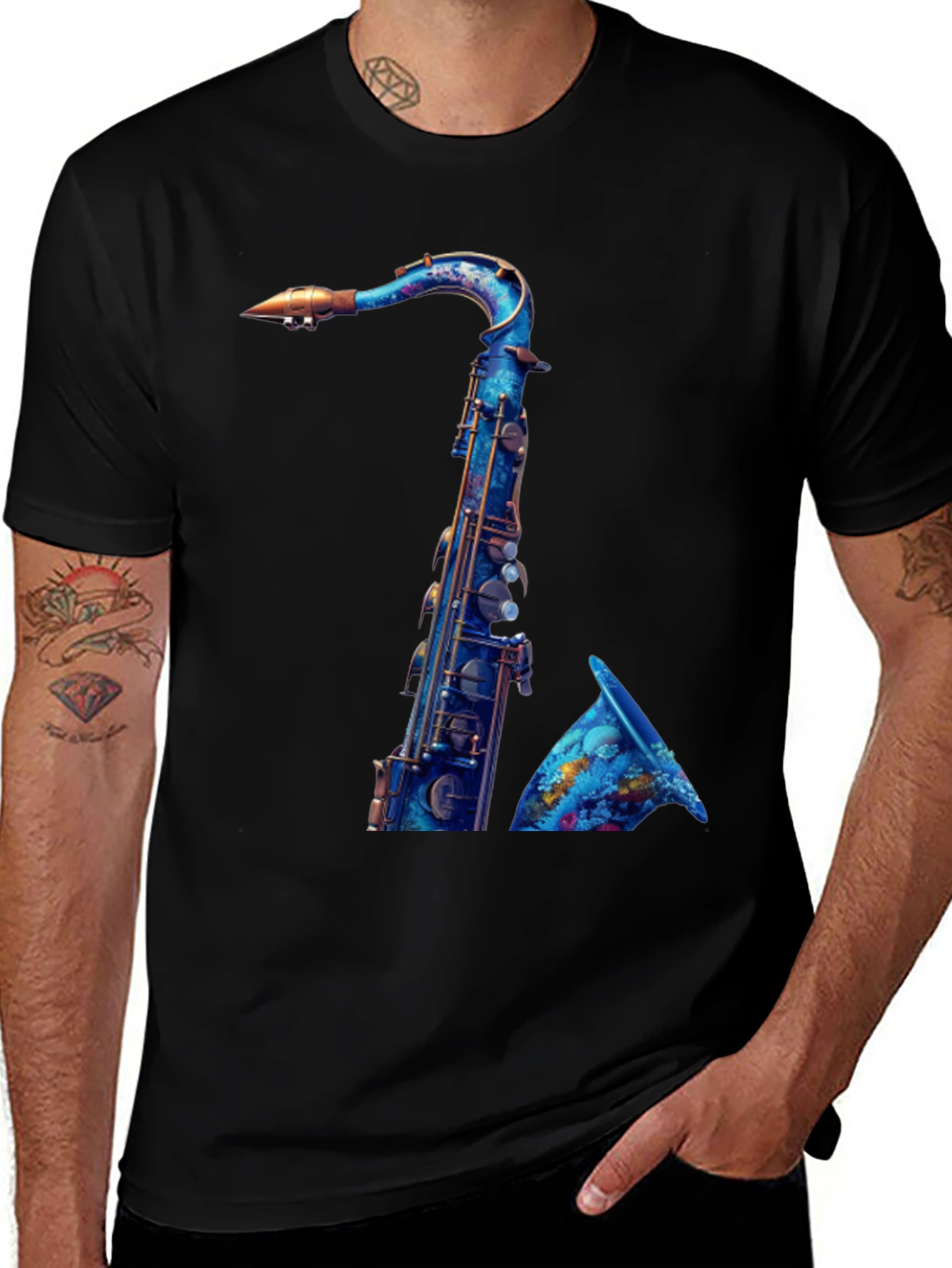 Variant 30 of Saxophone Graphic Tee - Unique Music Lover's Shirt