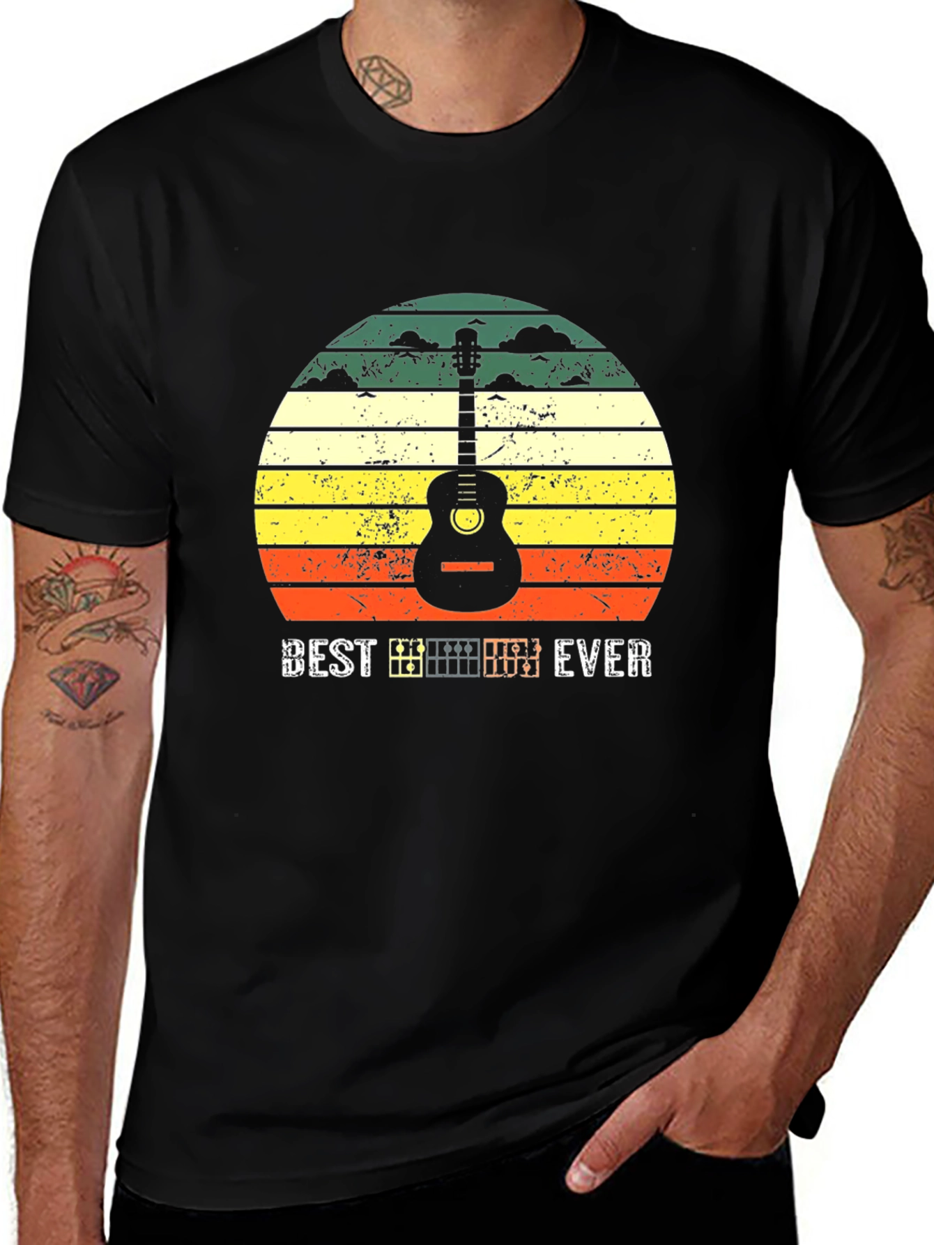Variant 21 of Best Dad Ever Guitar T-Shirt